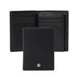 Card Holder With Flap Button Black