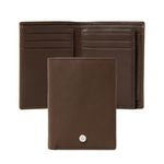 Card Holder With Flap Button Black