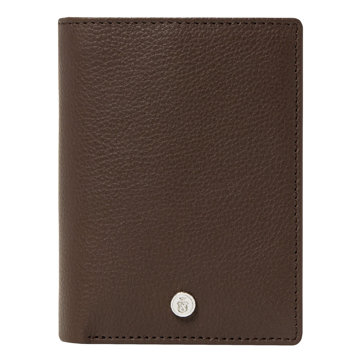 Card Holder With Flap Button Black