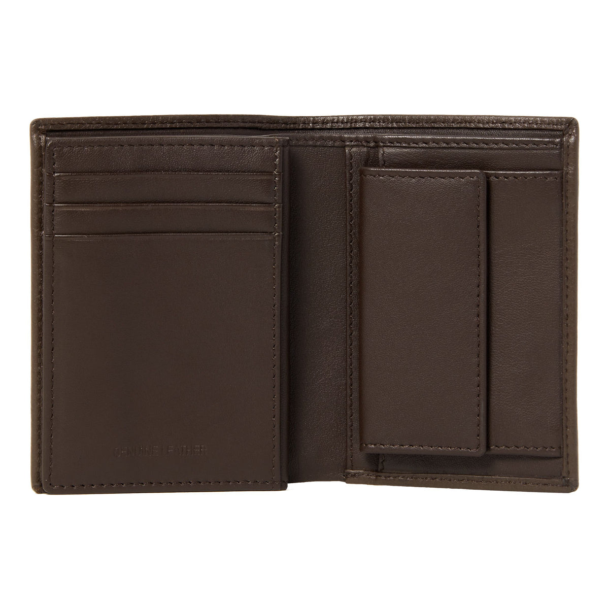 Card Holder With Flap Button Black
