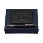 Set Interlace Black (Ballpoint Pen & Card Holder)