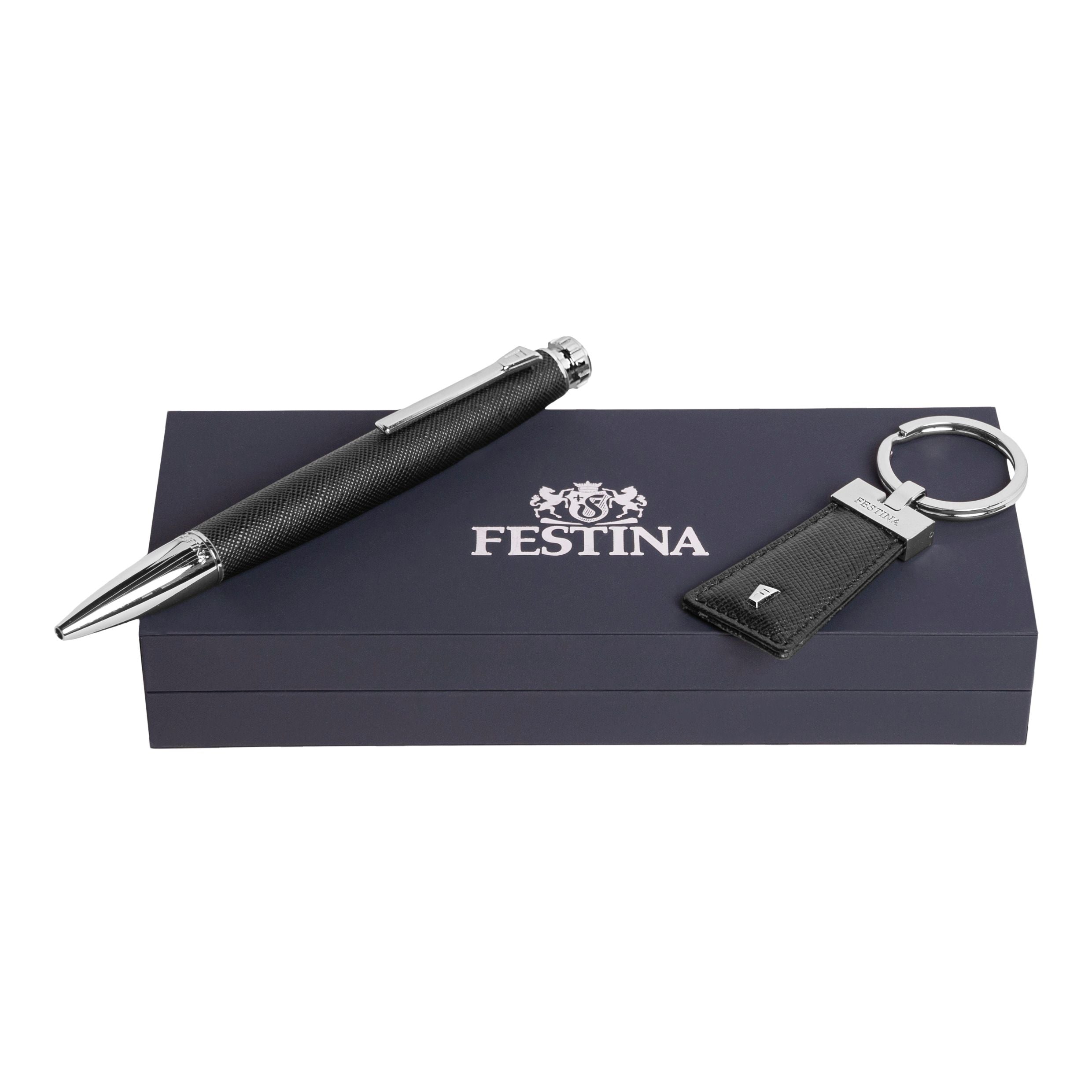 Set Chronobike Black (Ballpoint Pen & Key Ring)