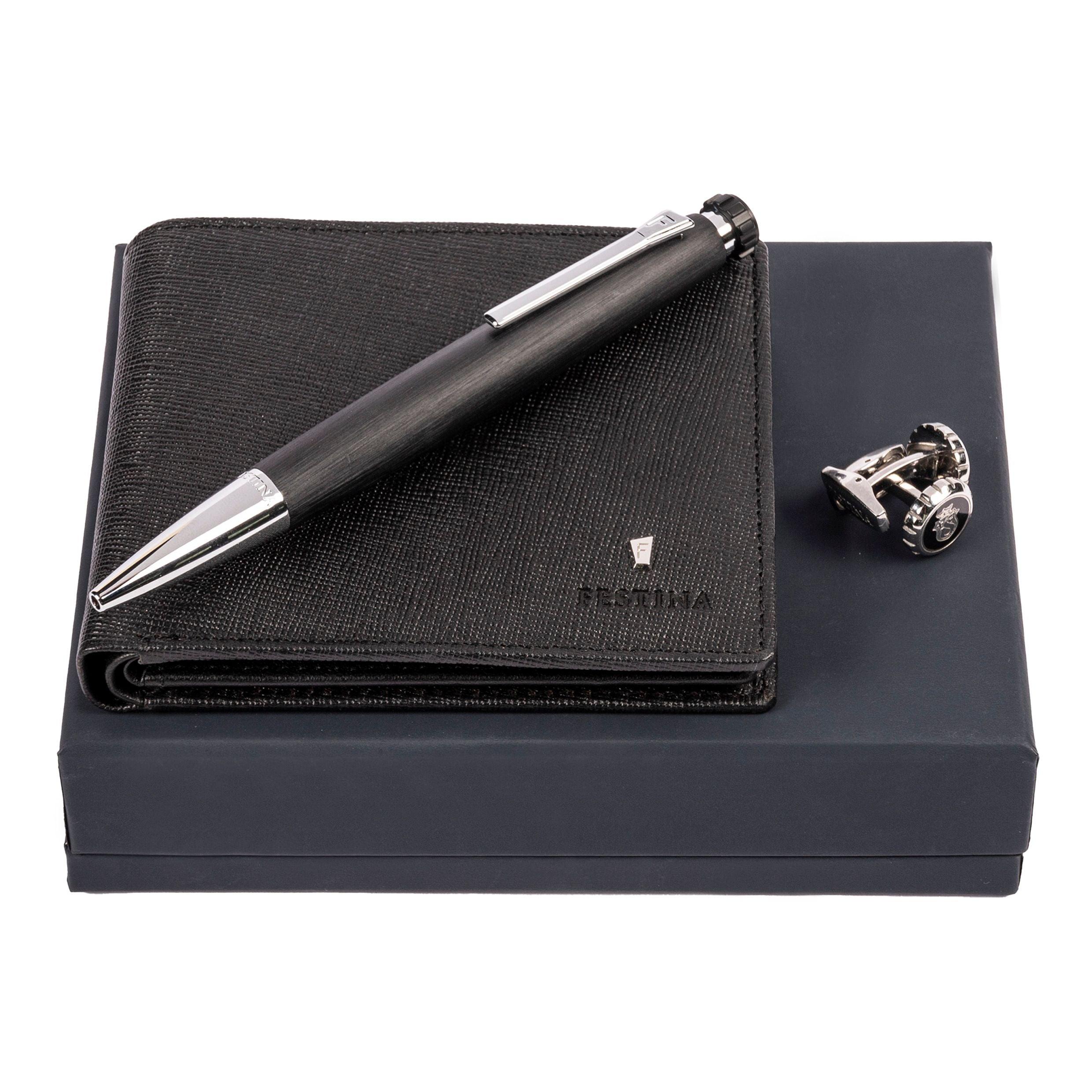 Set (Ballpoint Pen, Wallet & Cufflinks)