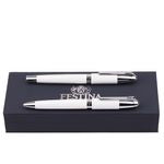 Set Classicals Chrome White (Ballpoint Pen & Fountain Pen)