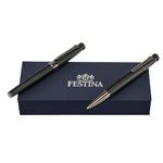 Set Interlace Black (Ballpoint Pen & Fountain Pen)