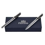 Set Classicals Interlace Chrome (Ballpoint Pen & Fountain Pen)