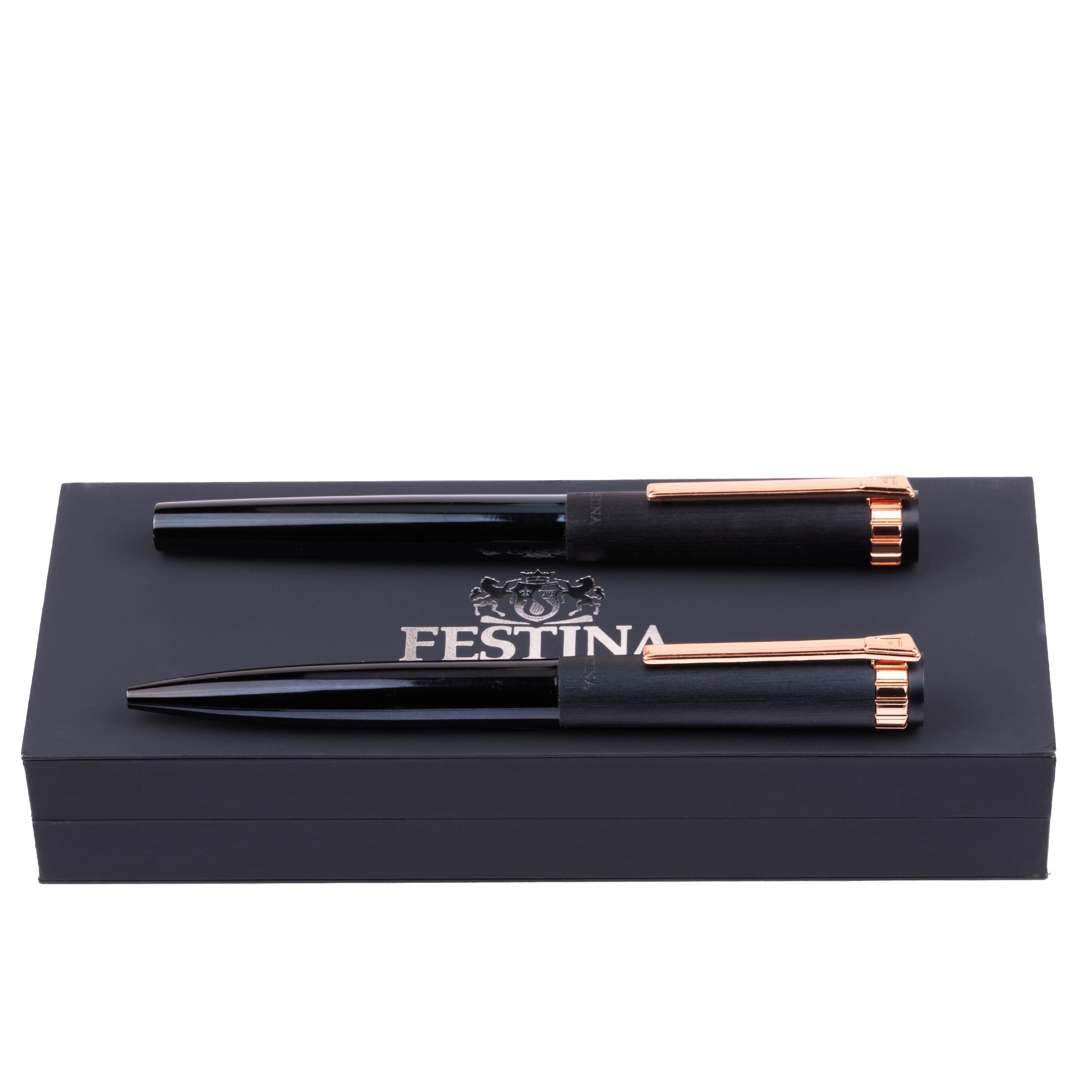 Set Prestige Rose Gold Navy (Ballpoint Pen & Rollerball Pen)