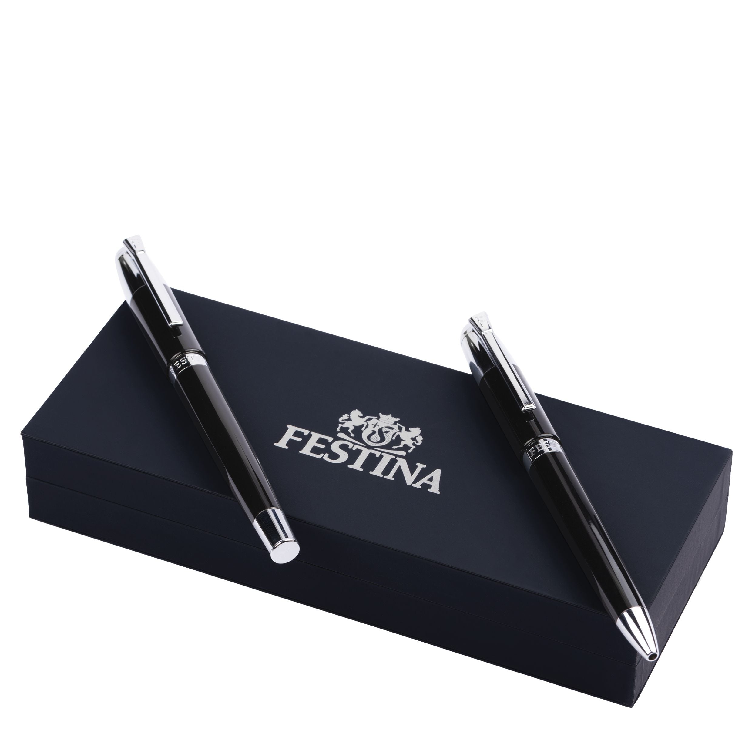 Set Classicals Chrome Black (Ballpoint Pen & Rollerball Pen)