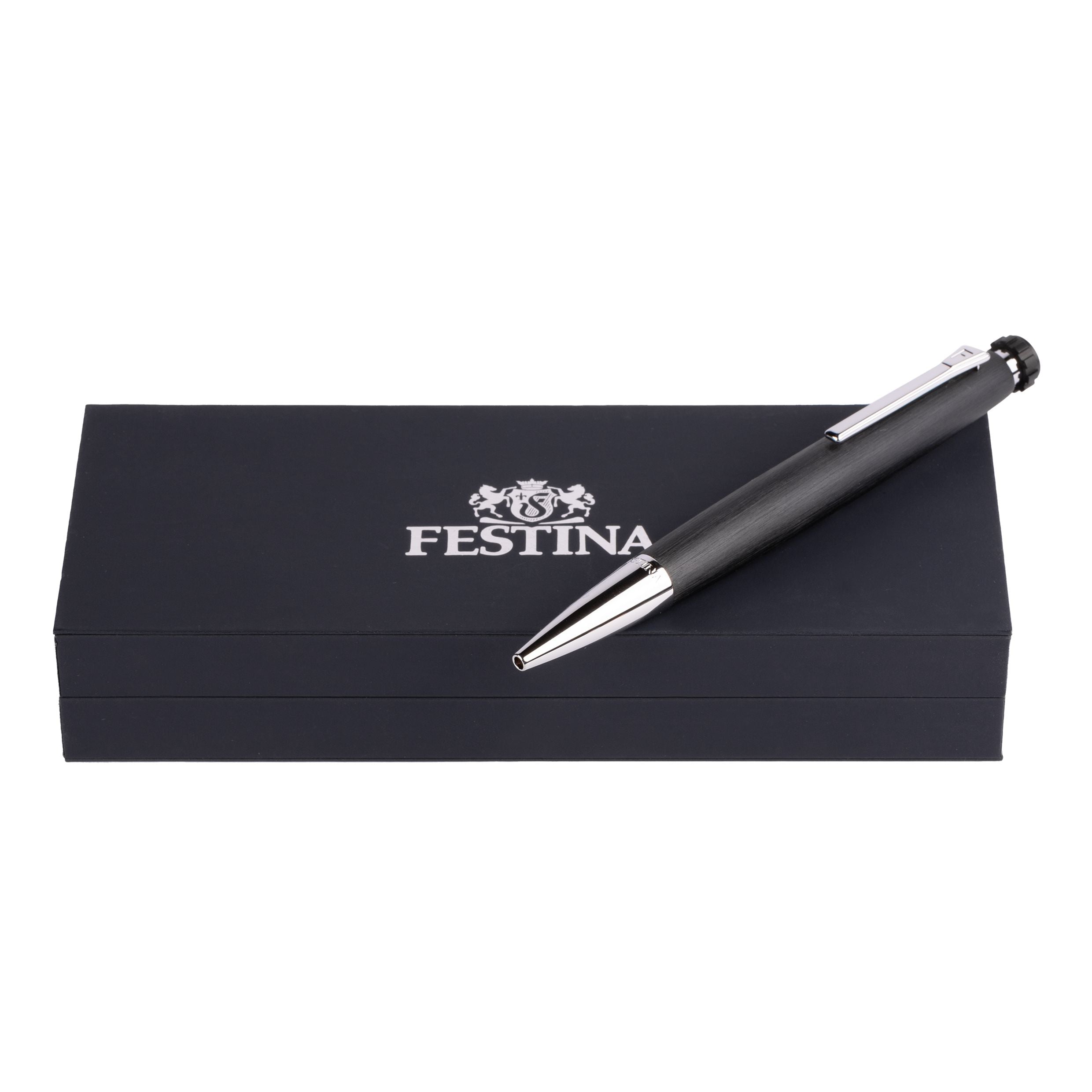 Ballpoint Pen Chronobike Classic Chrome Black