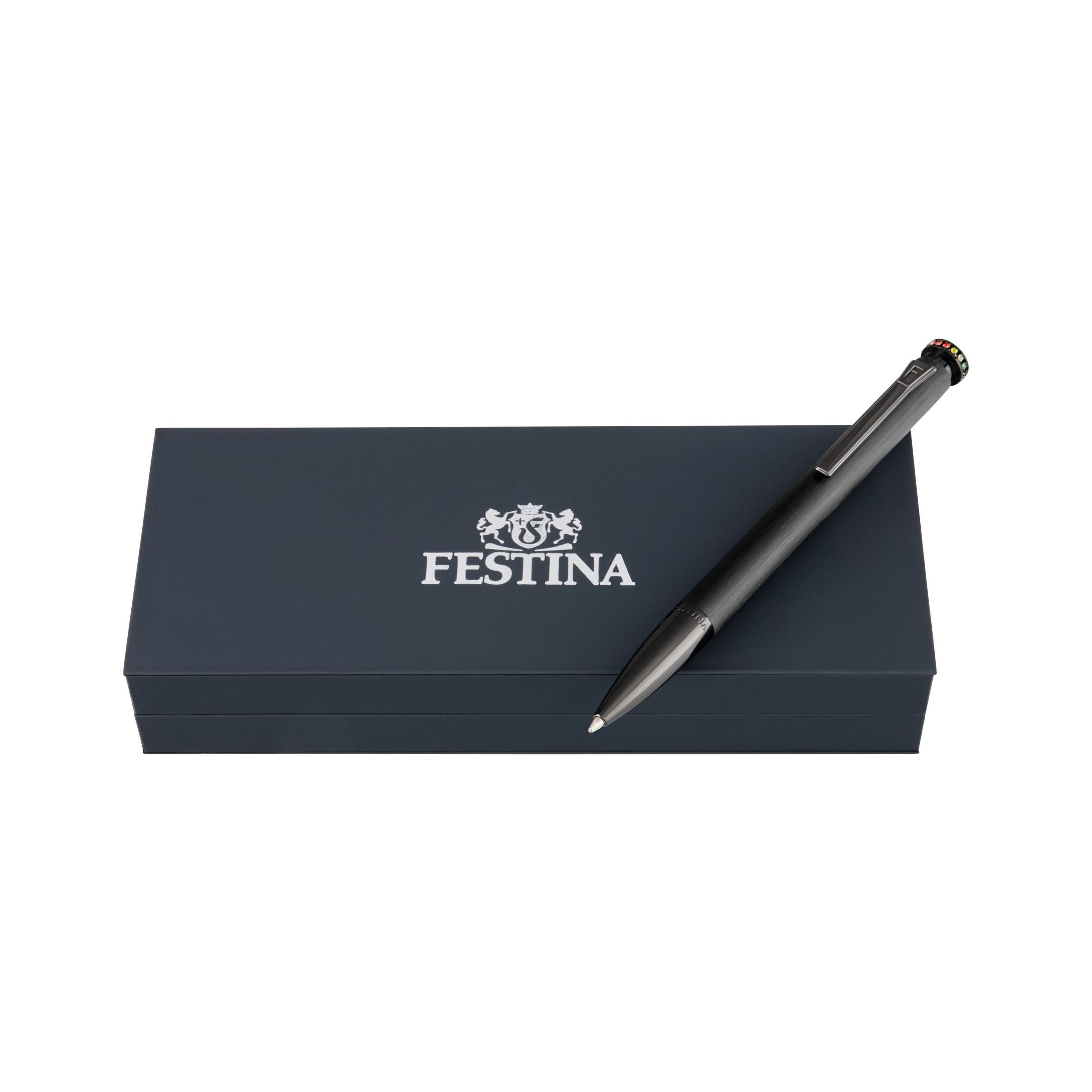 Ballpoint Pen Mademoiselle Rainbow Black