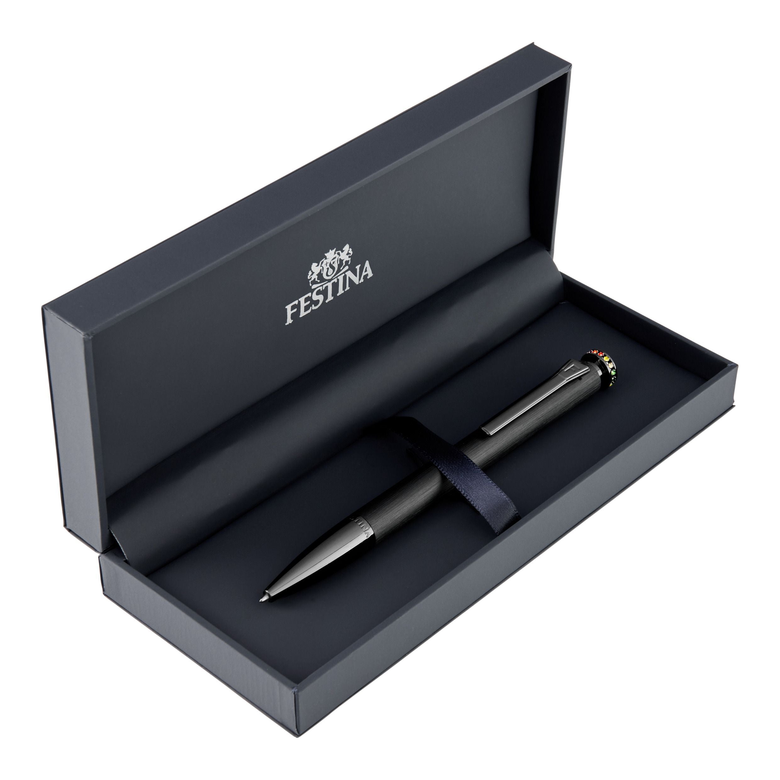 Ballpoint Pen Mademoiselle Rainbow Black