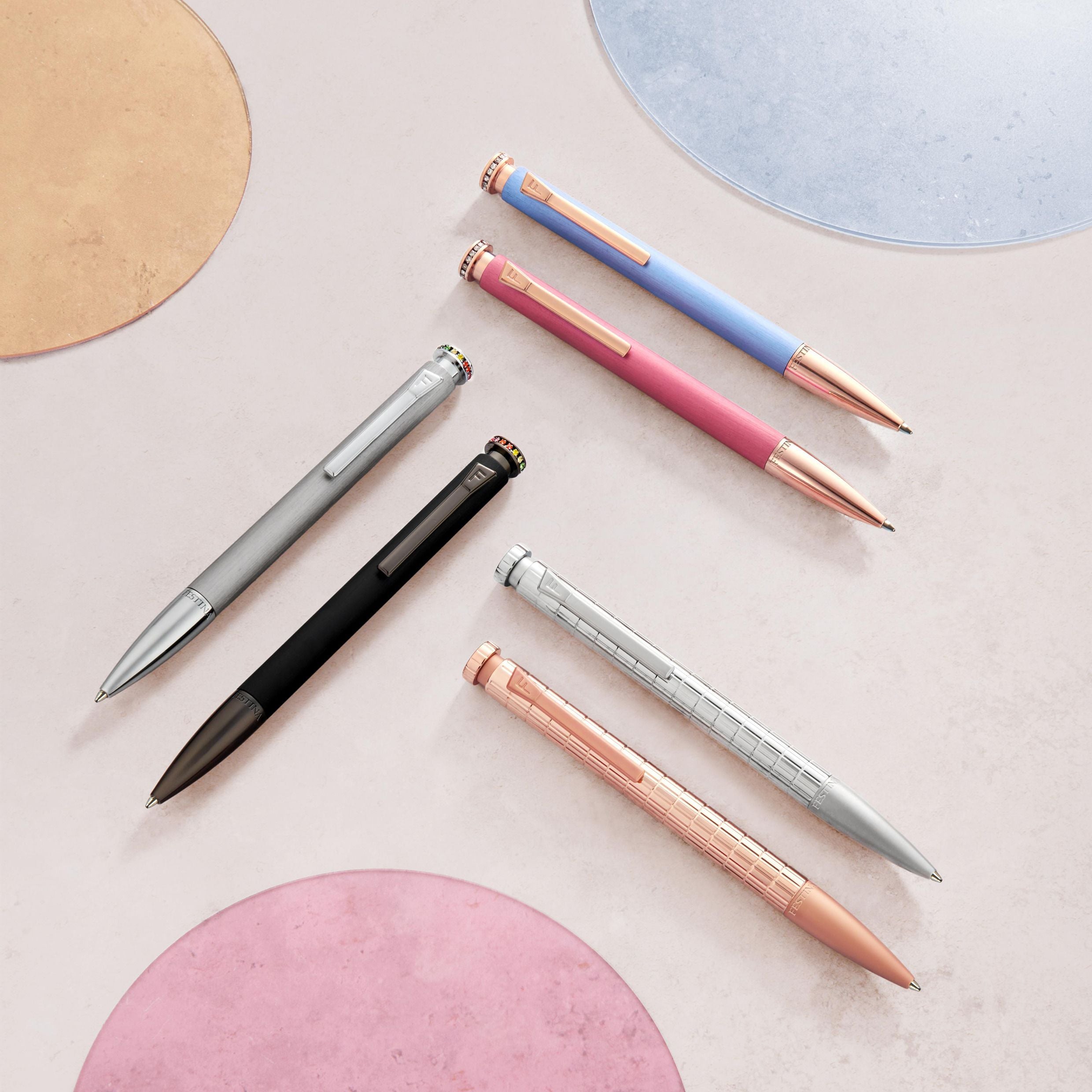Ballpoint Pen Mademoiselle Rainbow Black