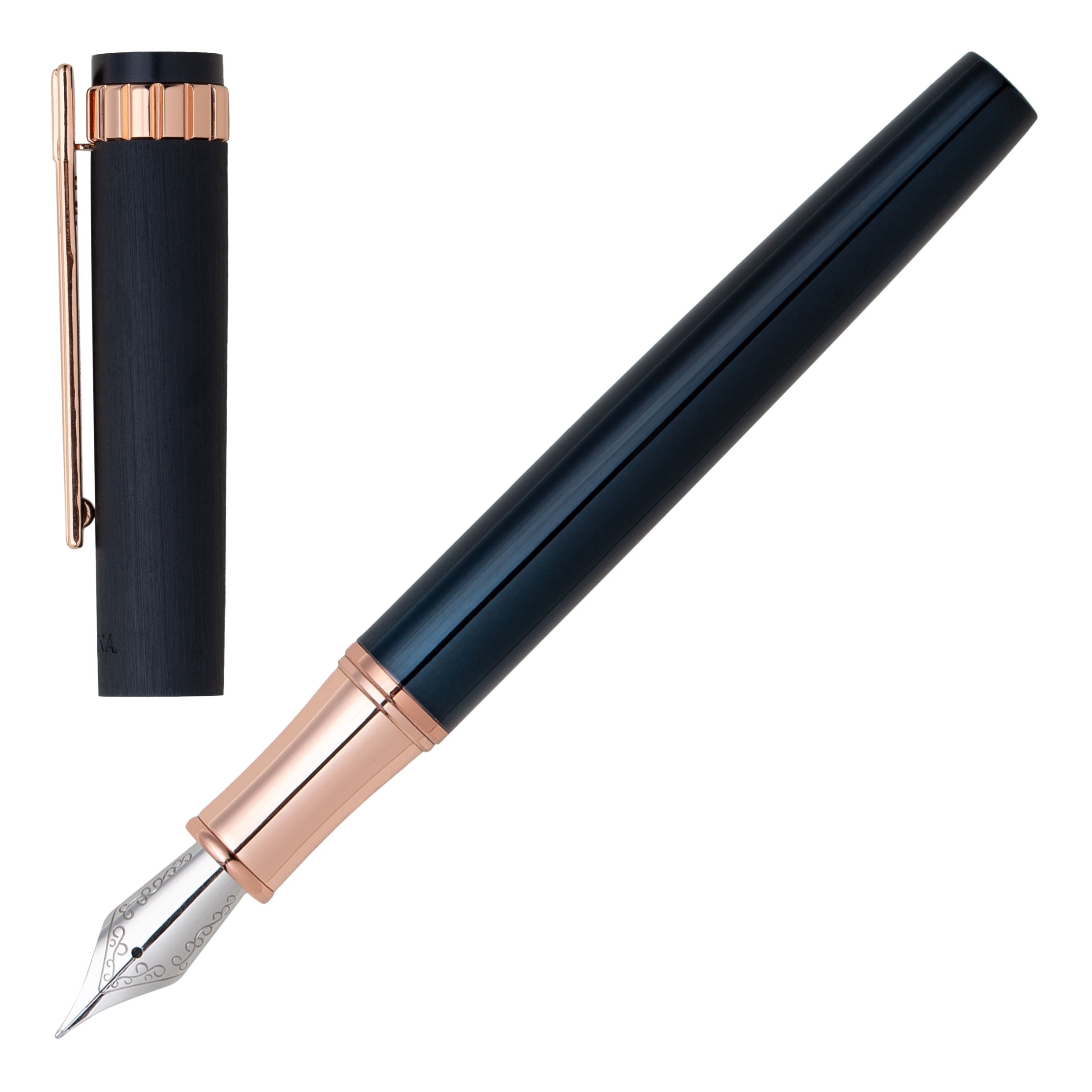 Fountain Pen Prestige Rose Gold Navy