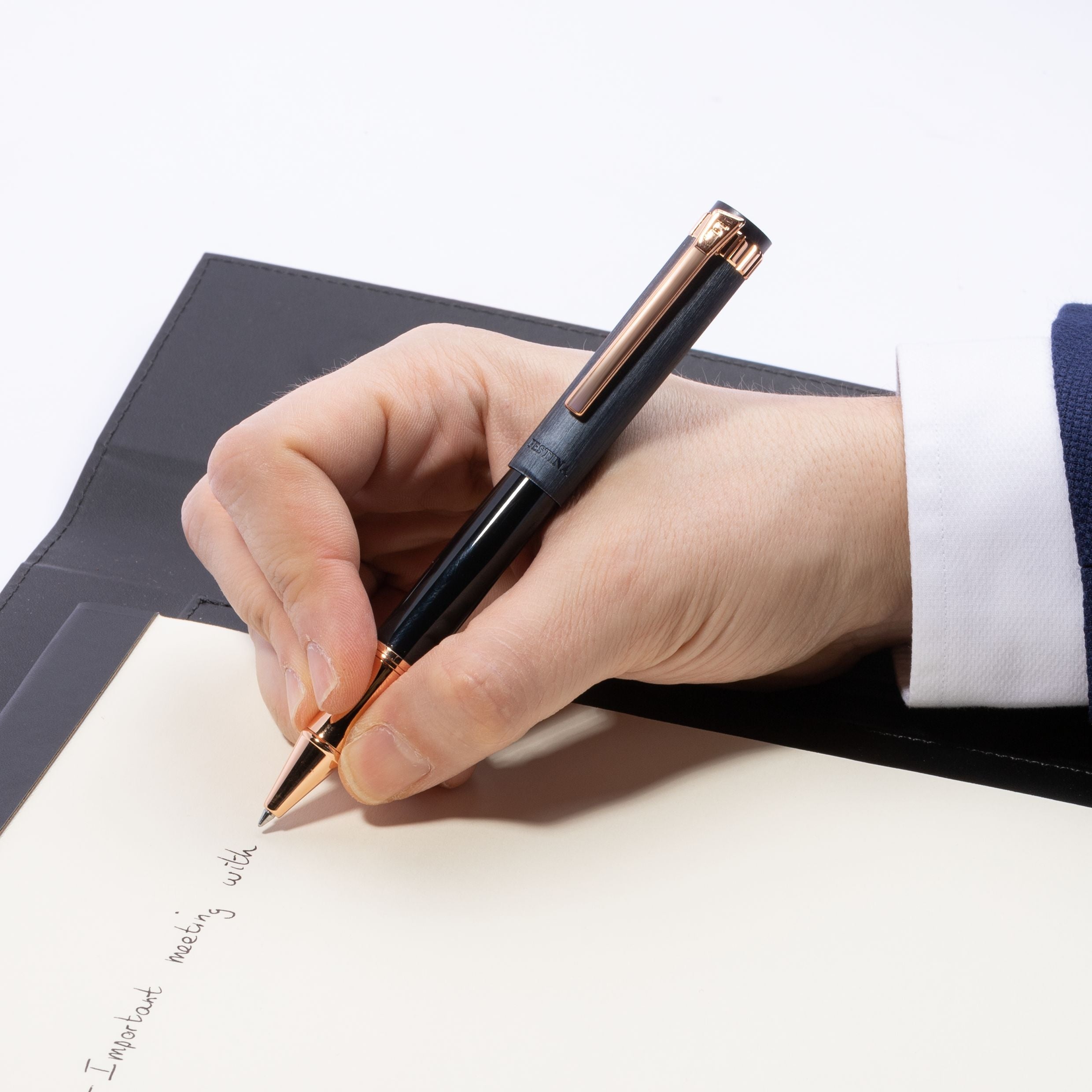 Fountain Pen Prestige Rose Gold Navy