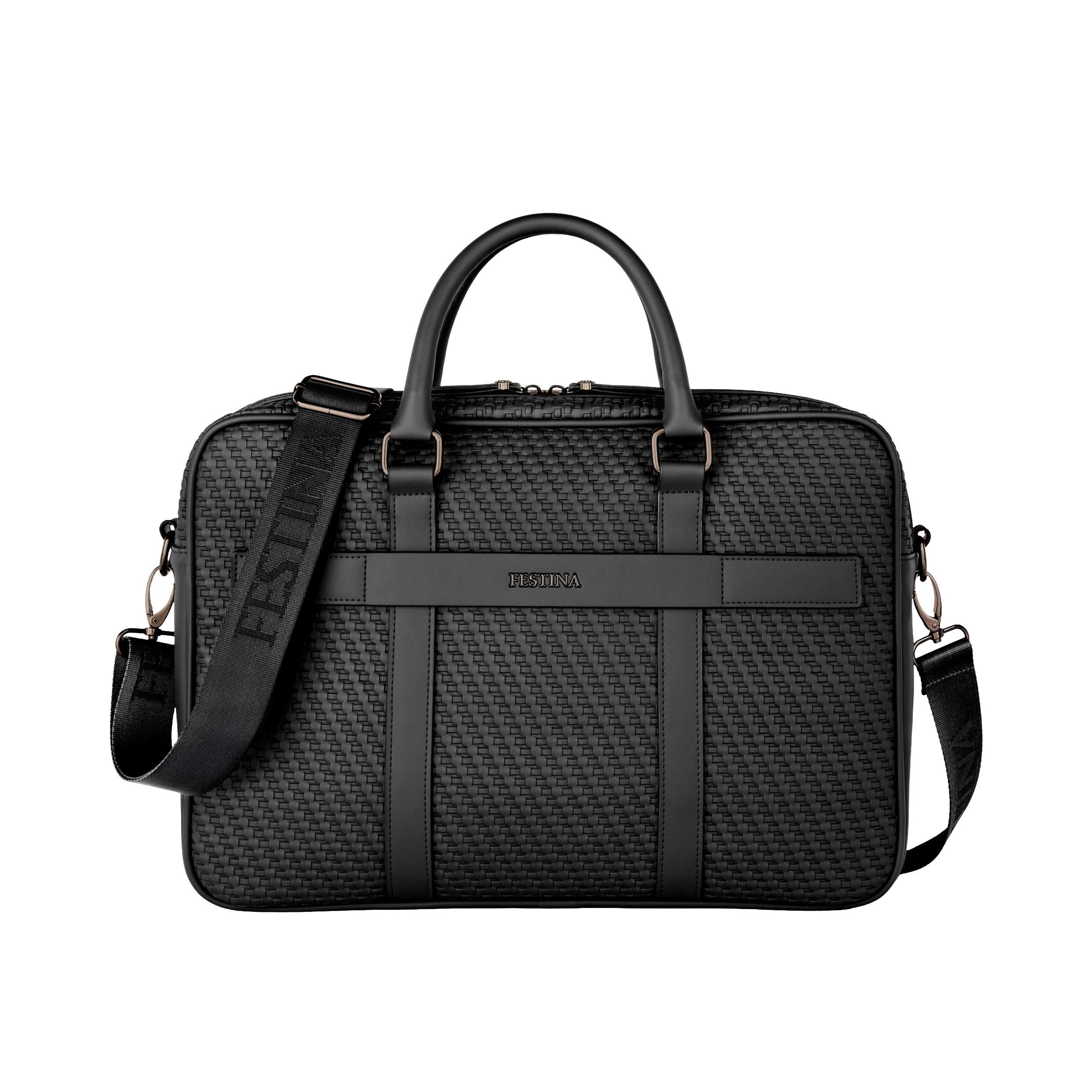 Document Bag Interlace Black