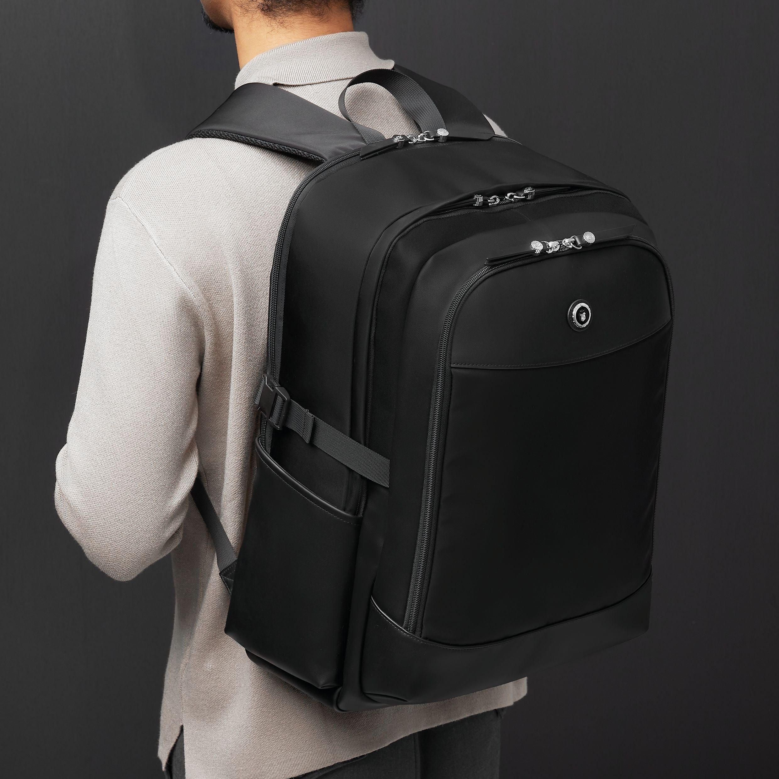 Backpack Weekend Button Black