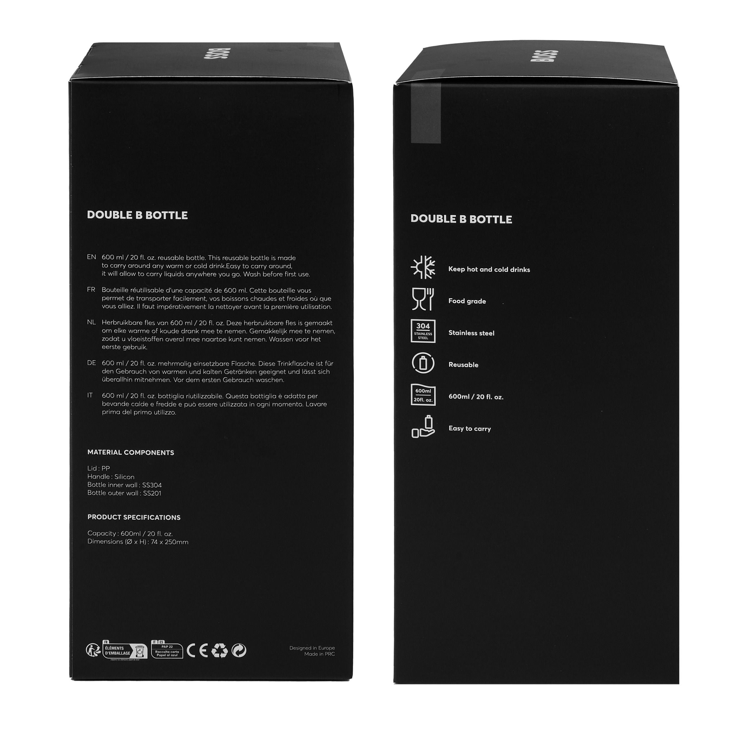Isothermal Flask Double B Black & Gun