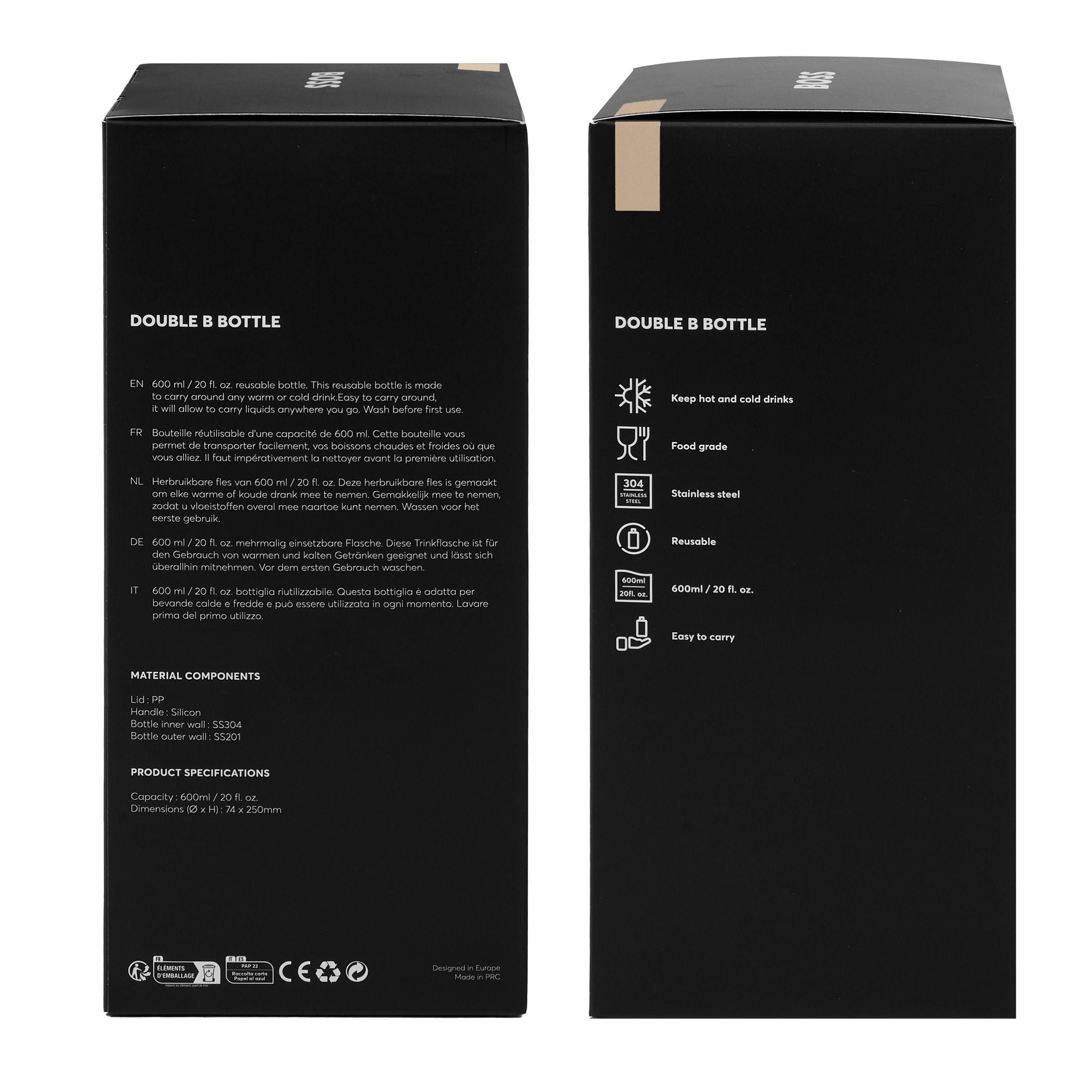 Isothermal Flask Double B Black & Gun