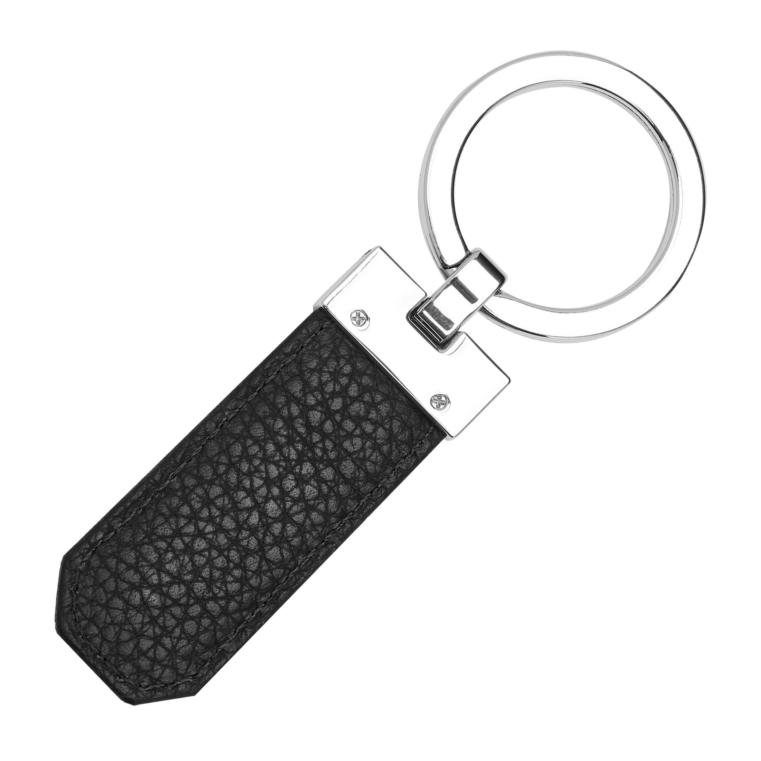 Key Ring Classic Grained Black