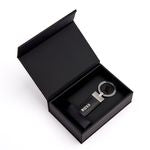 Key Ring Classic Grained Black