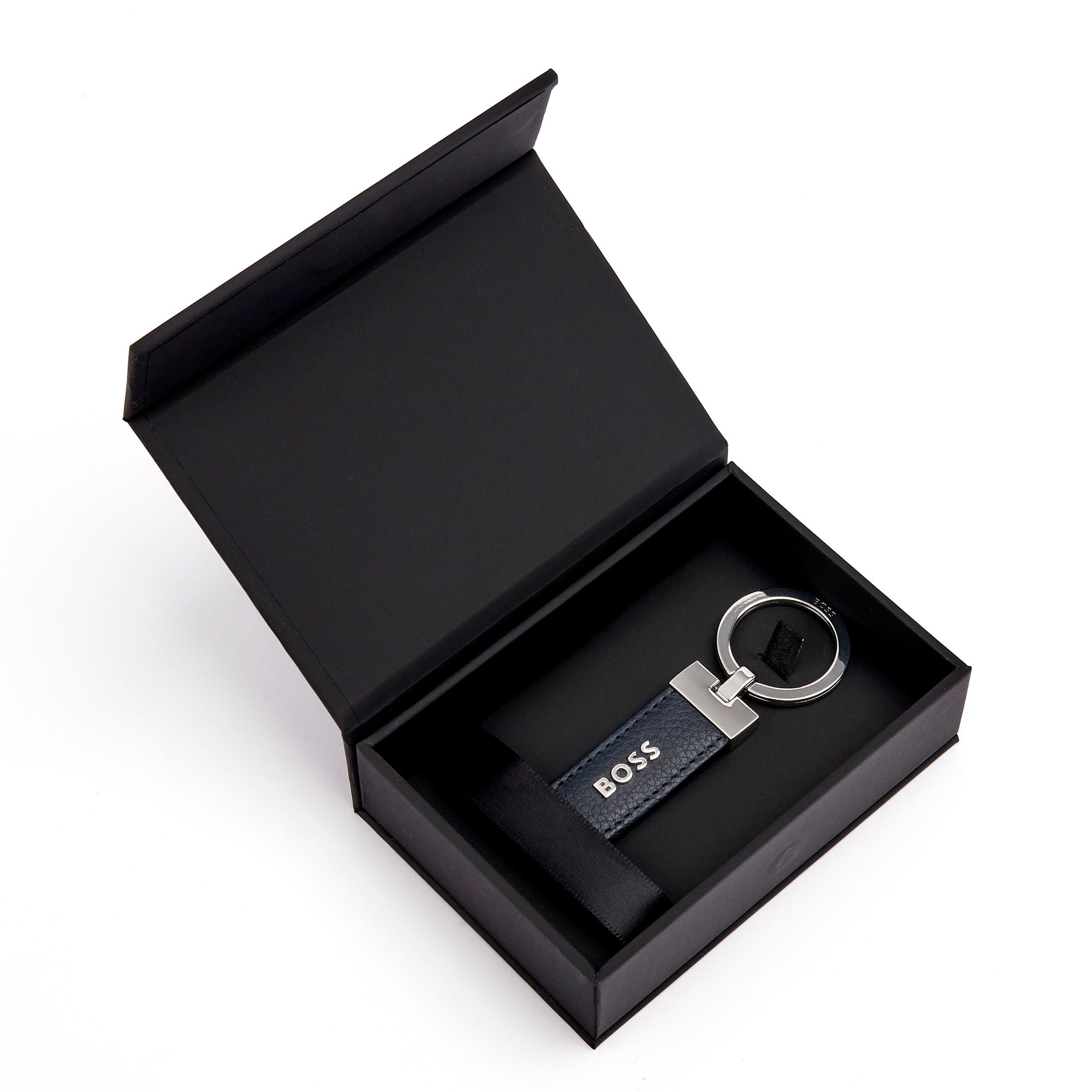 Key Ring Classic Grained Black