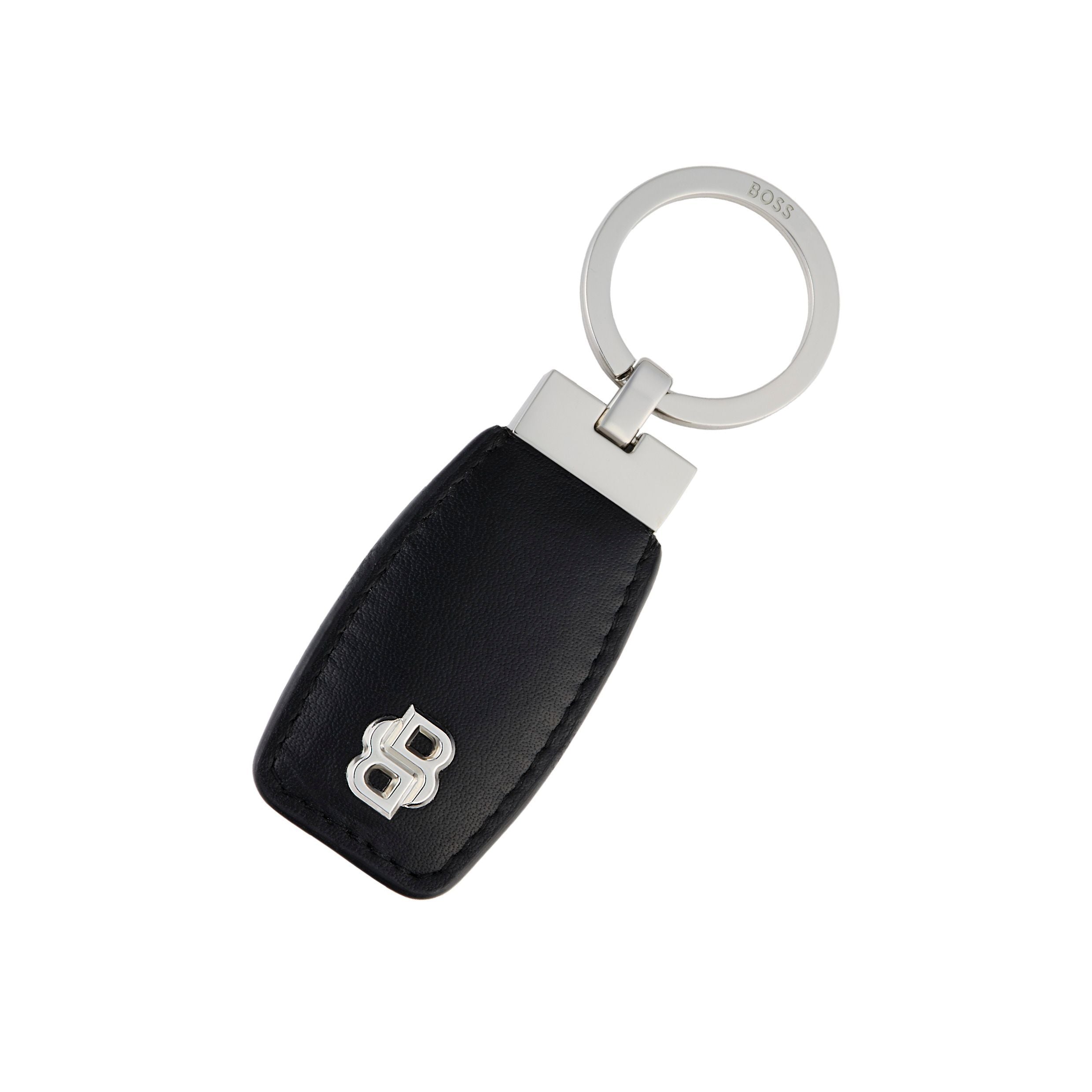 Key Ring Double B Black & Chrome