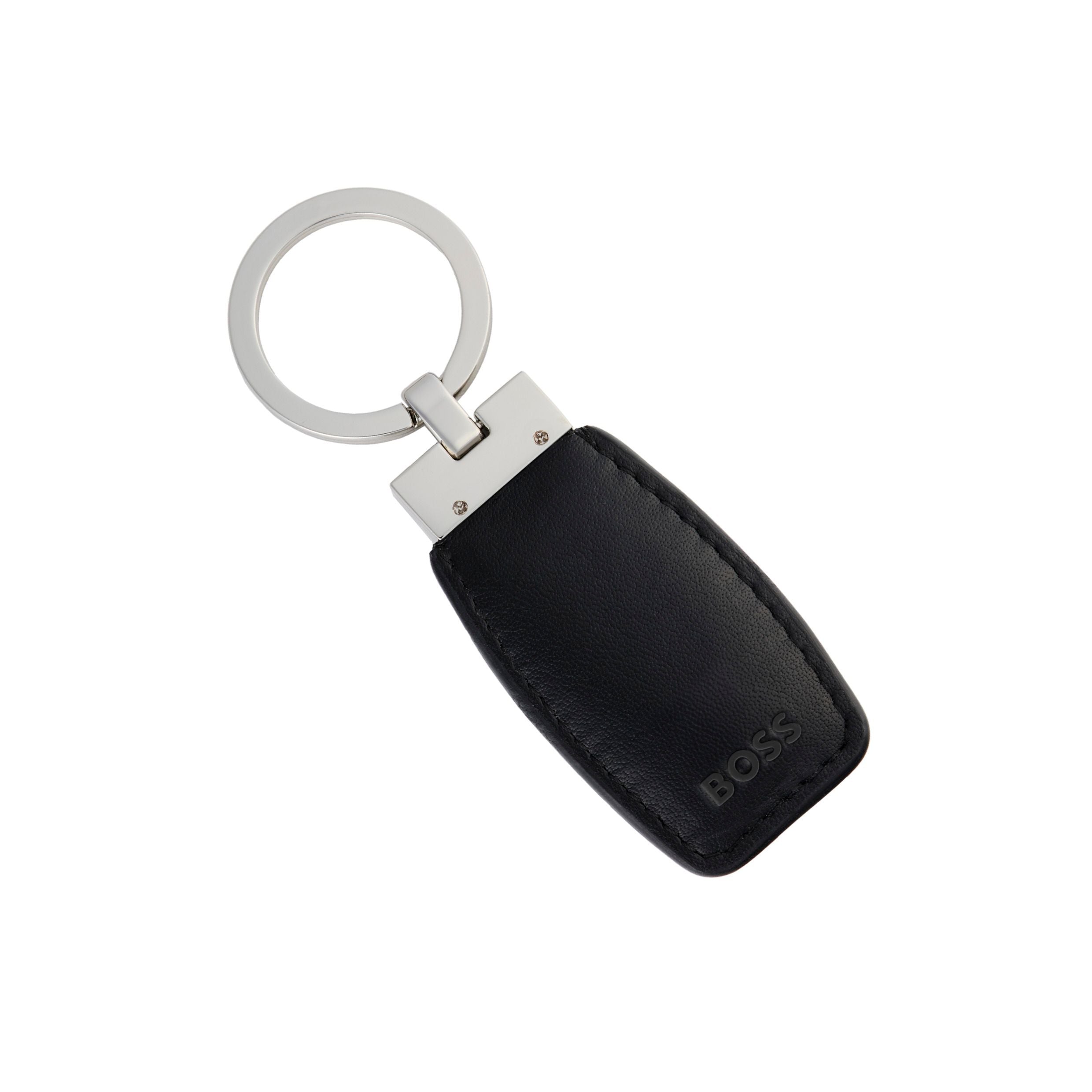 Key Ring Double B Black & Chrome