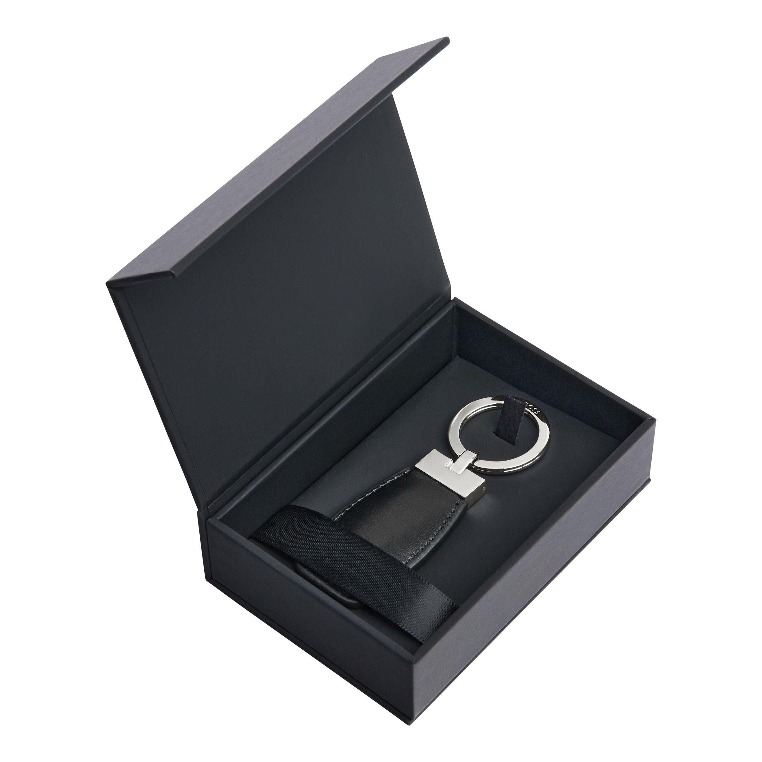 Key Ring Double B Black & Chrome