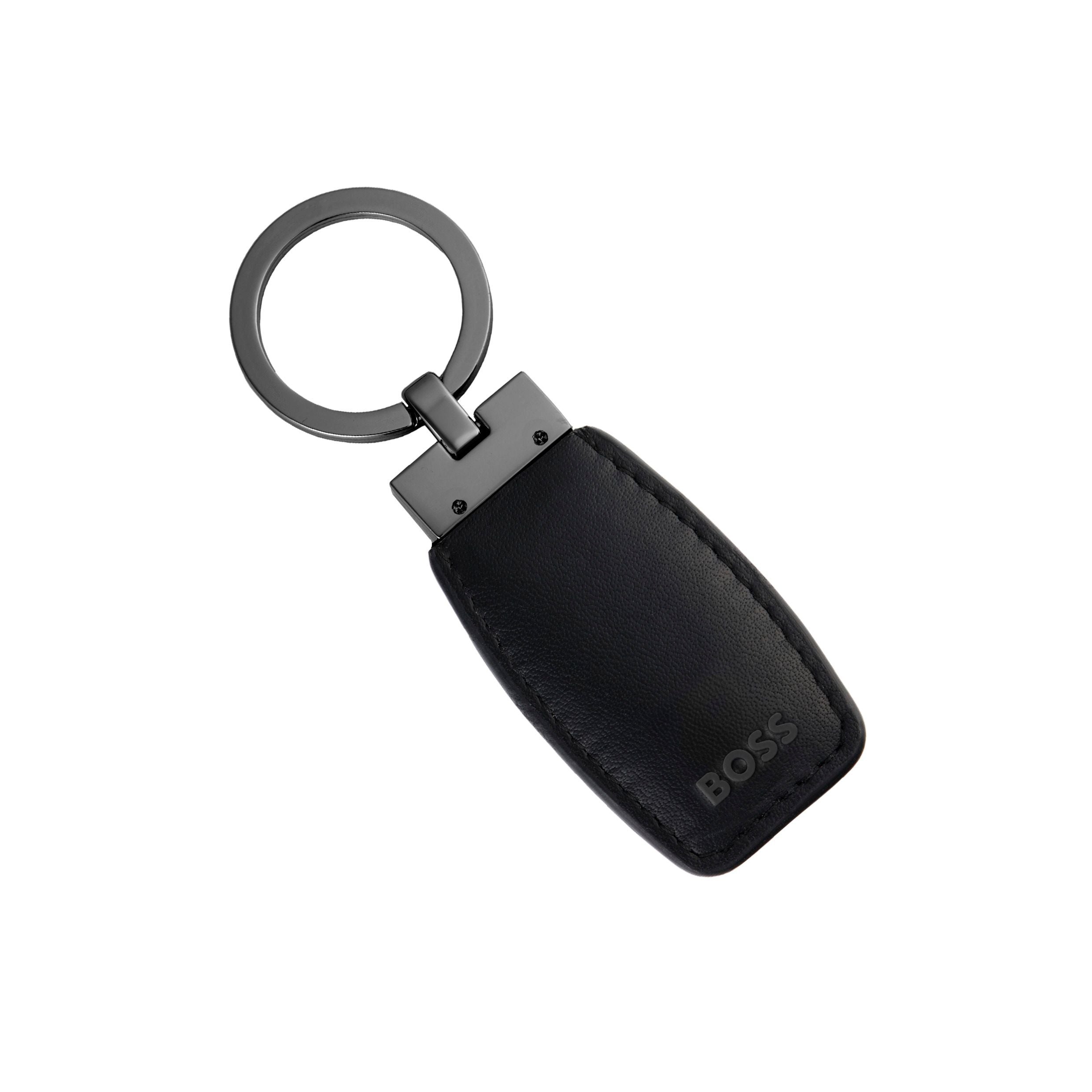 Key Ring Double B Black & Chrome