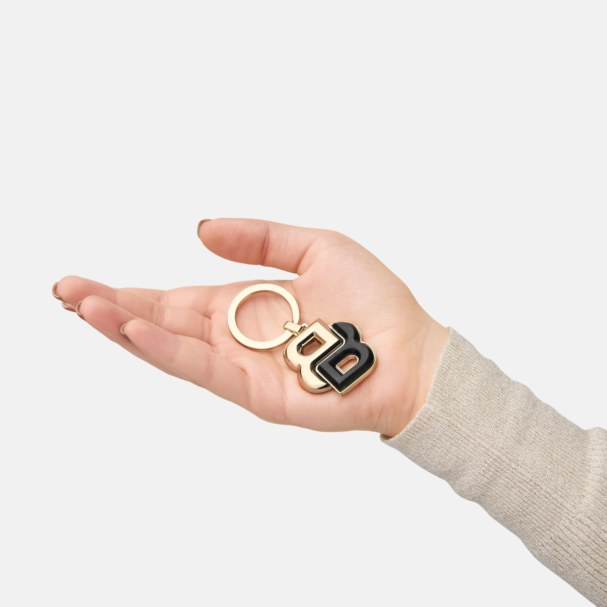 Key Ring Double B Black & Gold