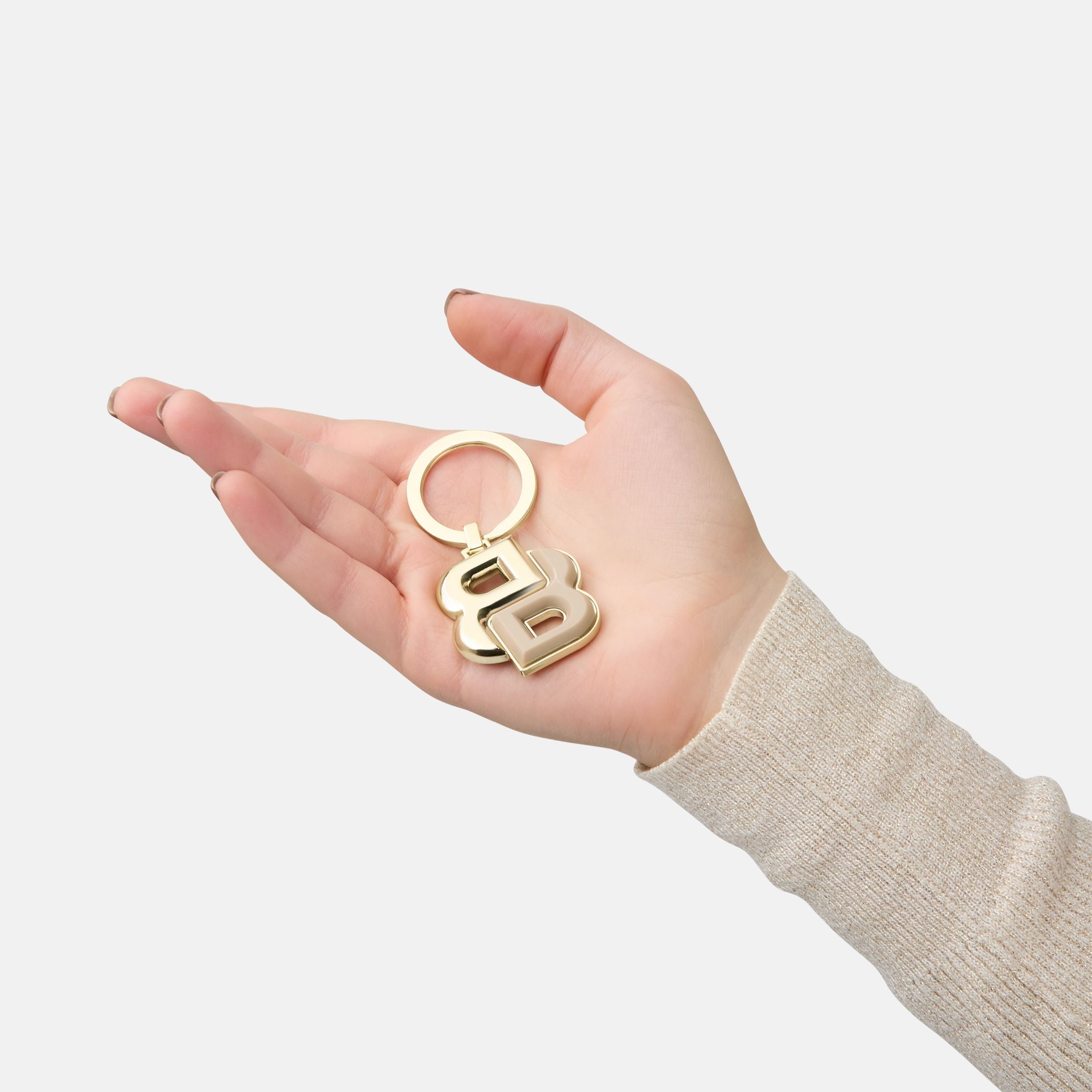 Key Ring Double B Black & Gold