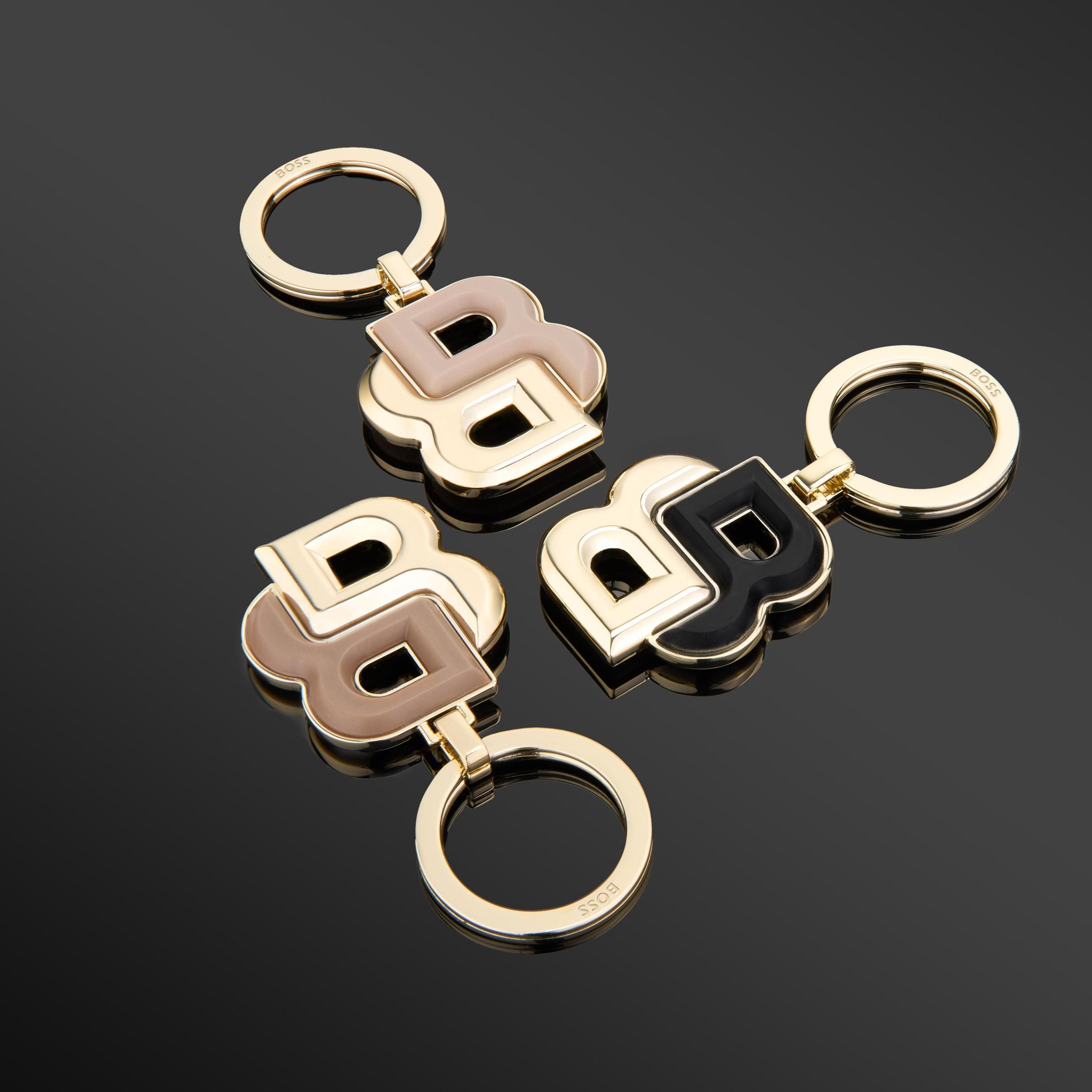 Key Ring Double B Black & Gold