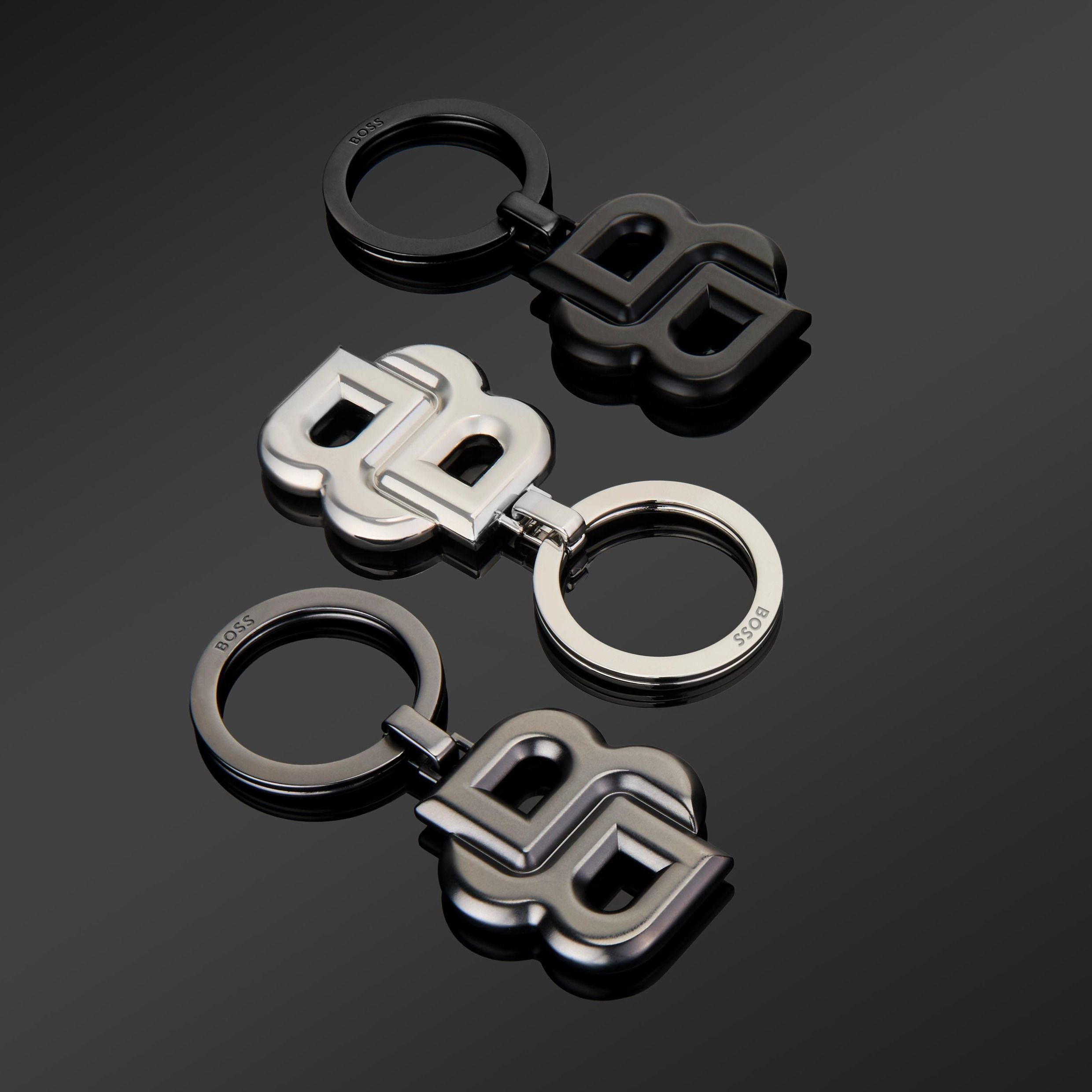 Key Ring Double B Matt Black