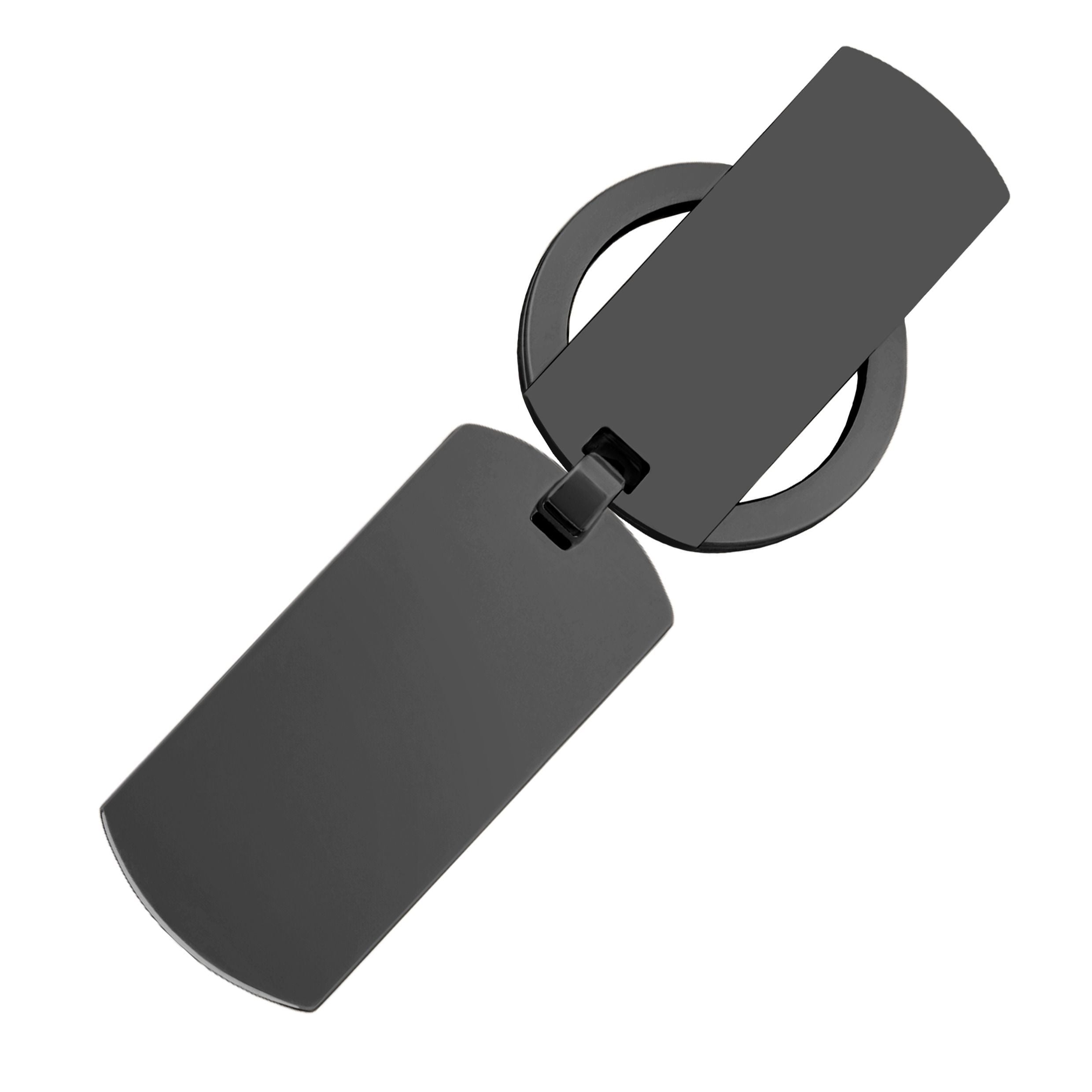 Key Ring Double B Diamond Black