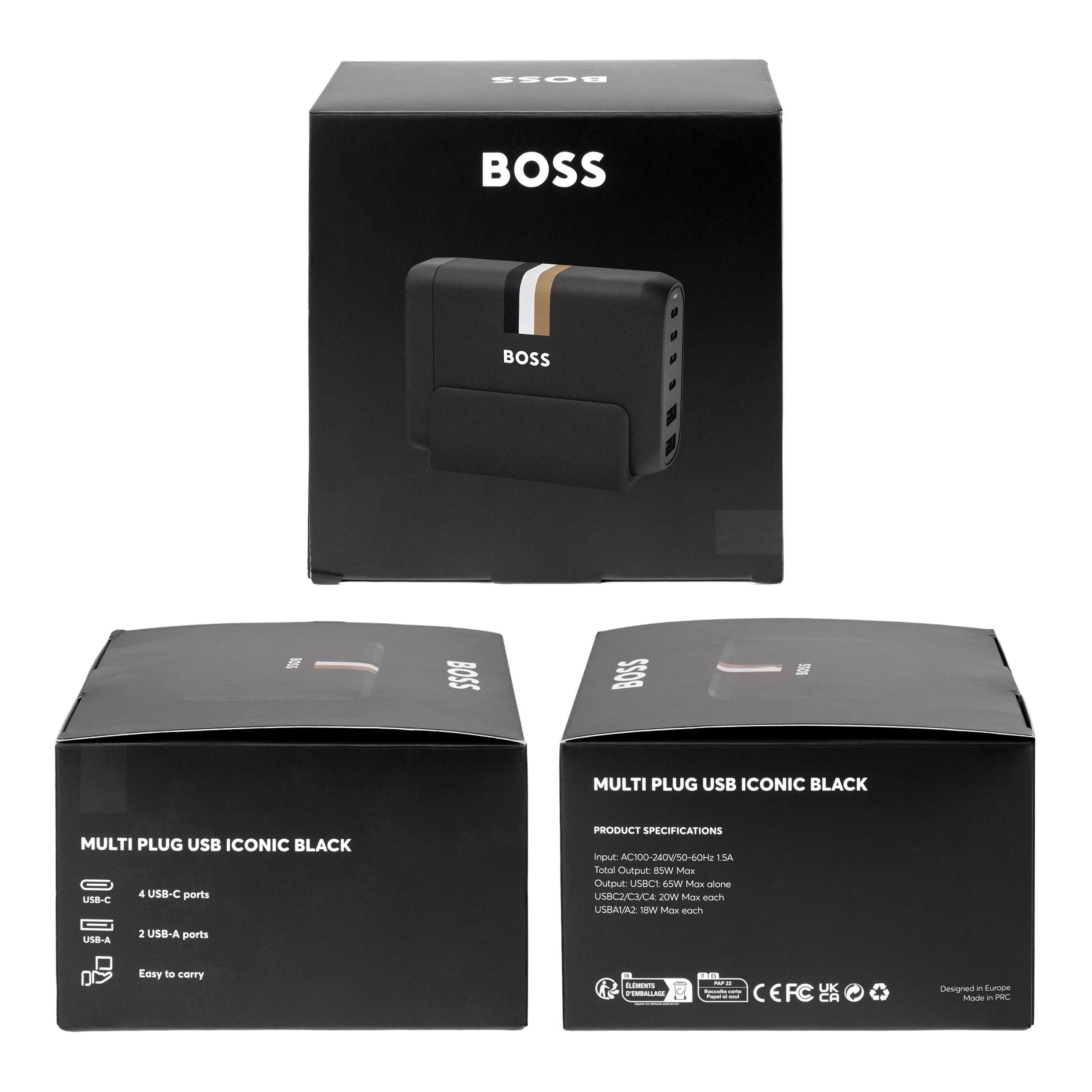 Multi Plug Usb Iconic Black