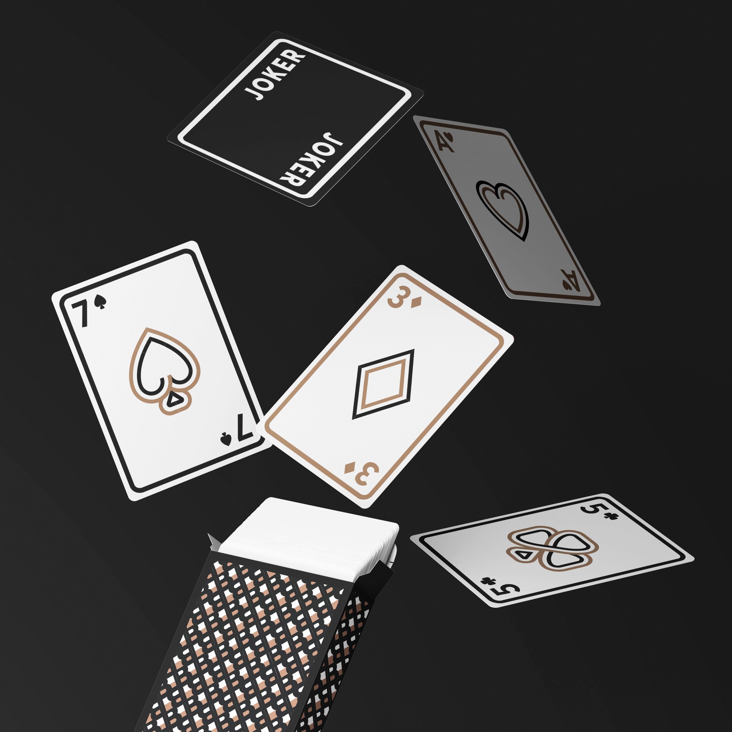 Playing Cards 2 Decks Iconic Black