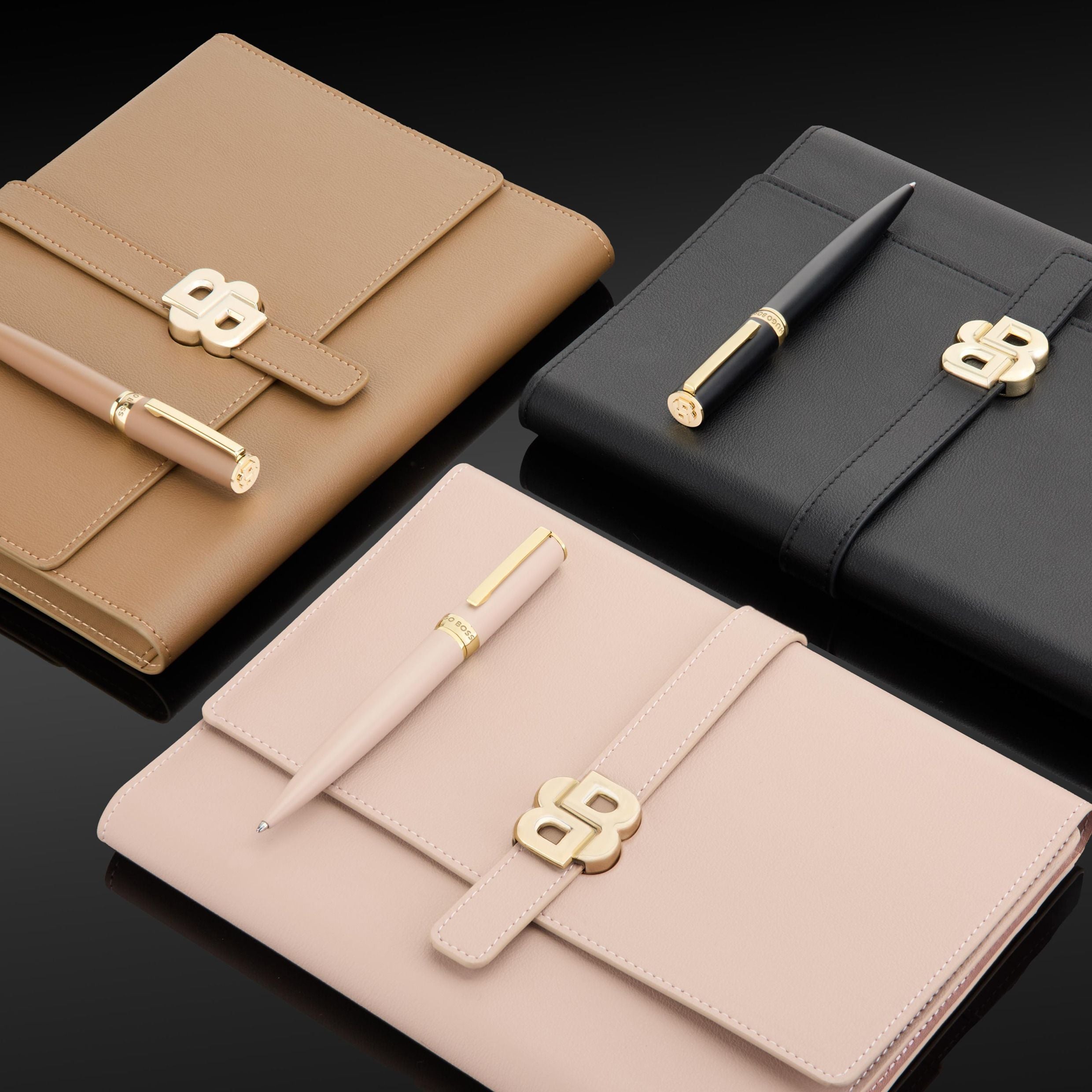 Folder A5 Double B Black & Gold
