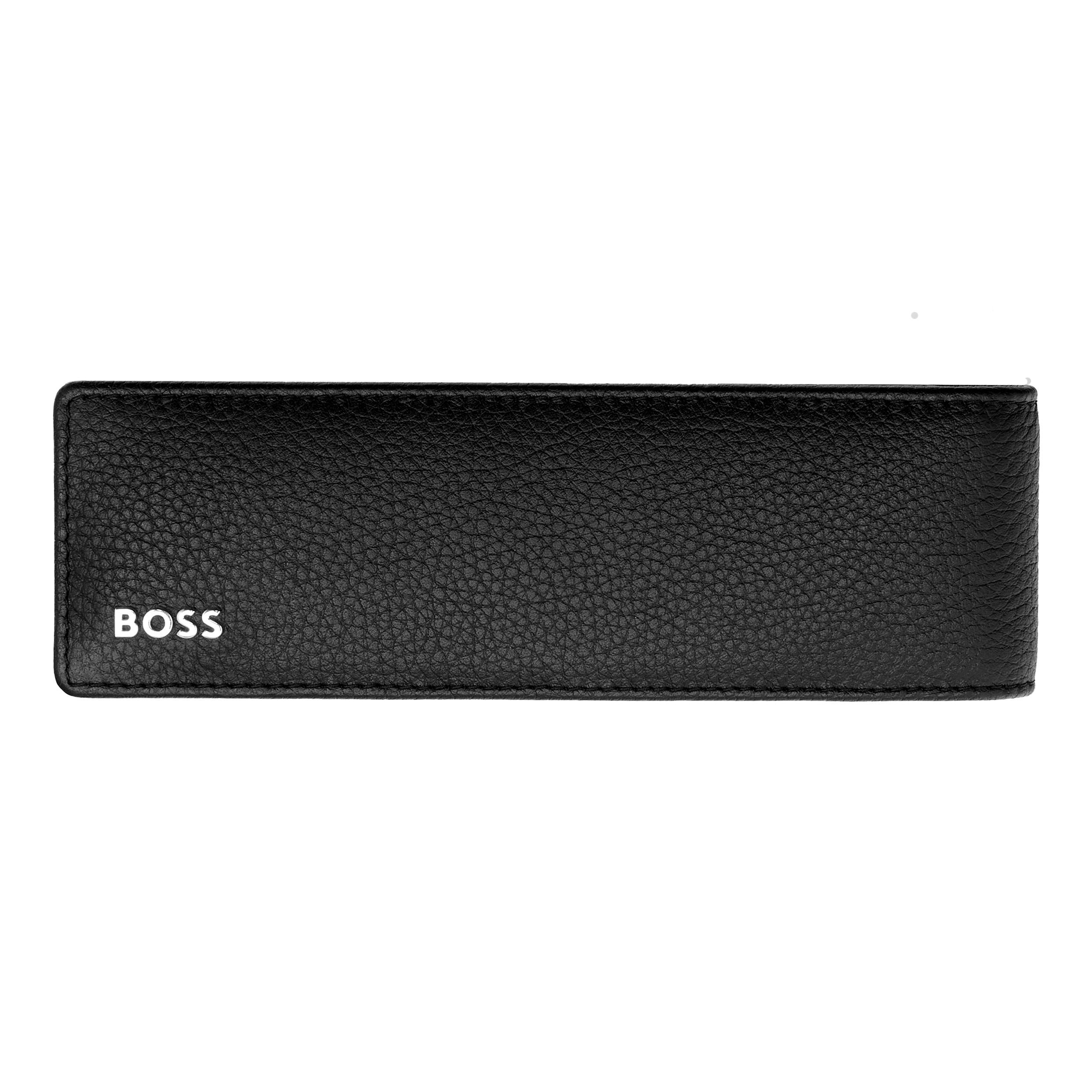 Double Pen Pouch Classic Grained Black