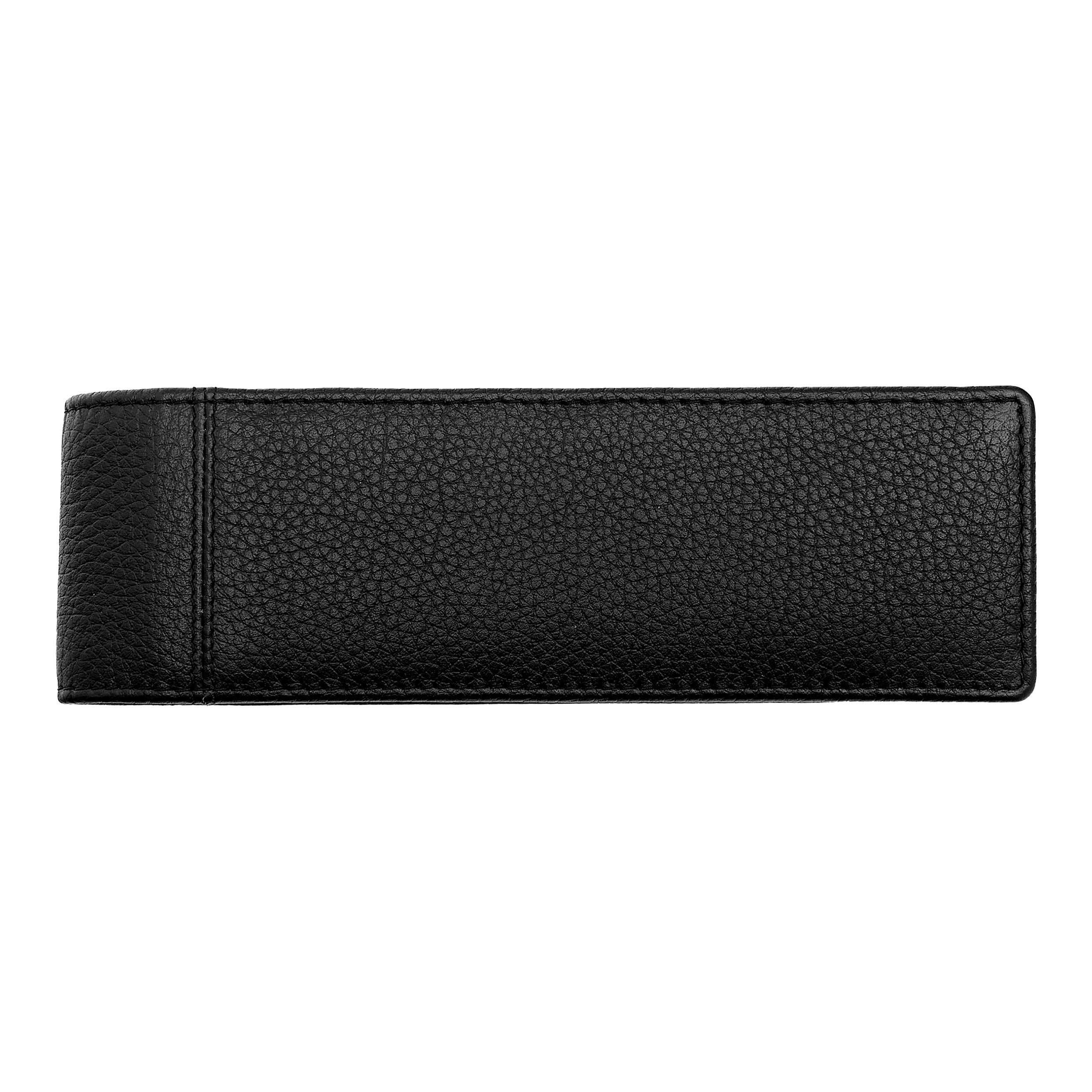 Double Pen Pouch Classic Grained Black