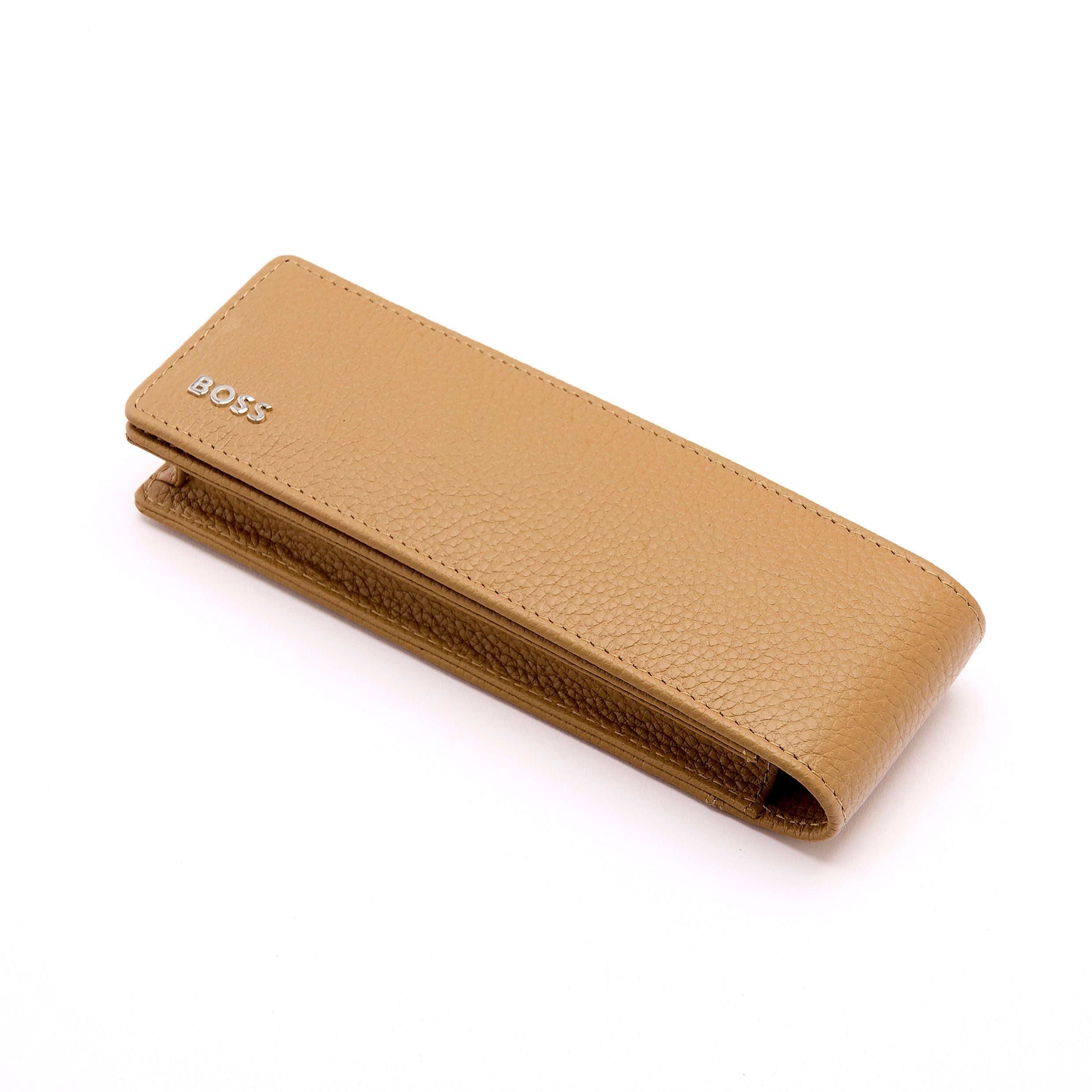 Double Pen Pouch Classic Grained Black