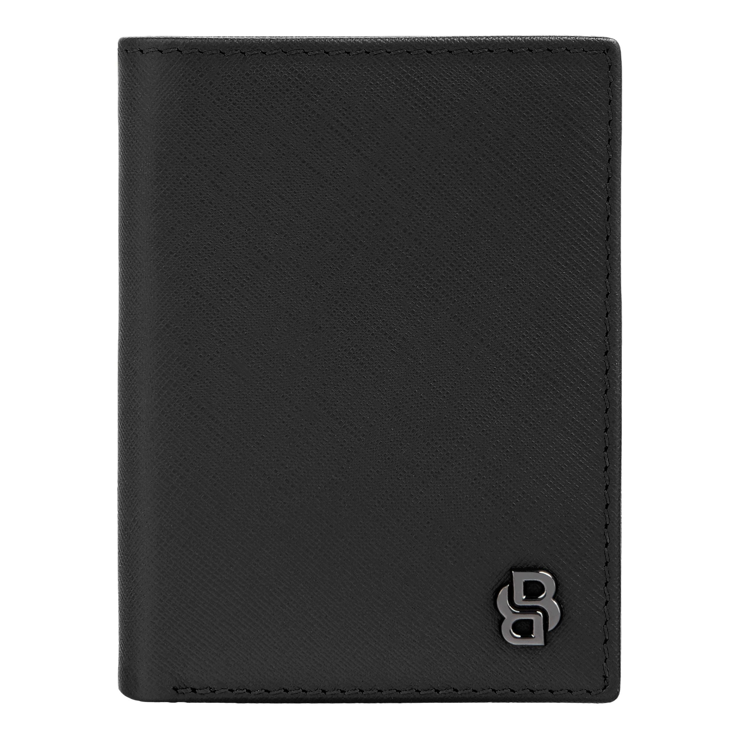 Folding Card Holder Double B Saffiano Black