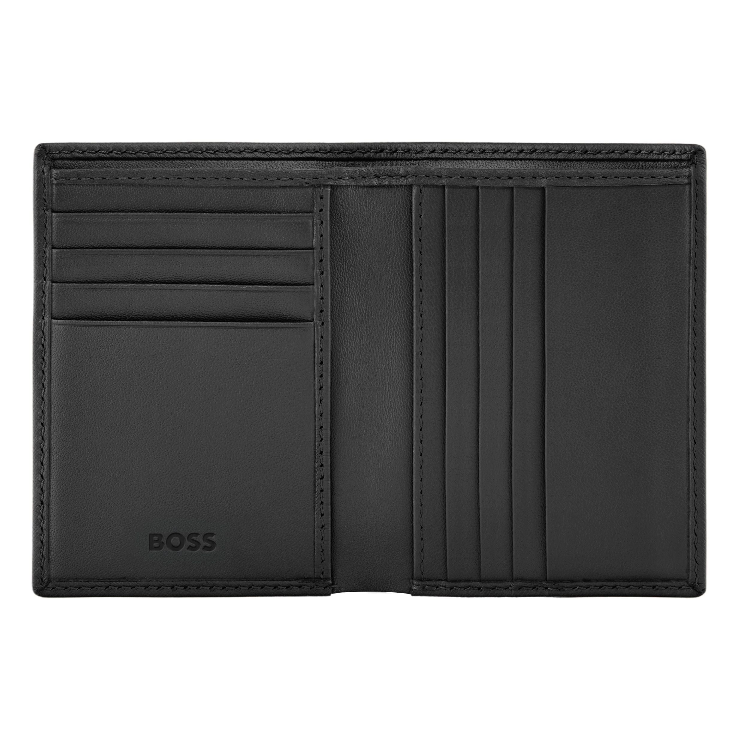 Folding Card Holder Double B Saffiano Black