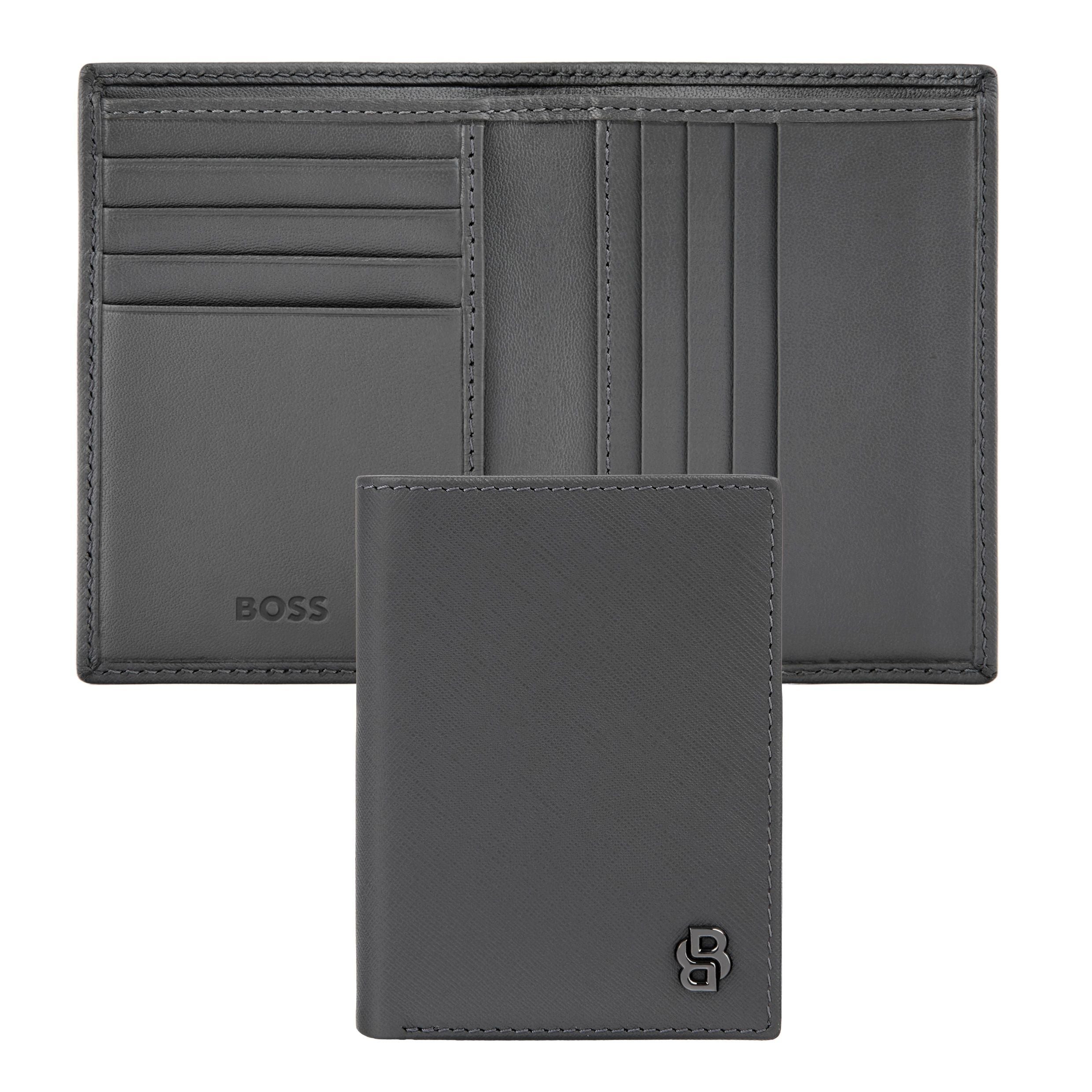 Folding Card Holder Double B Saffiano Black