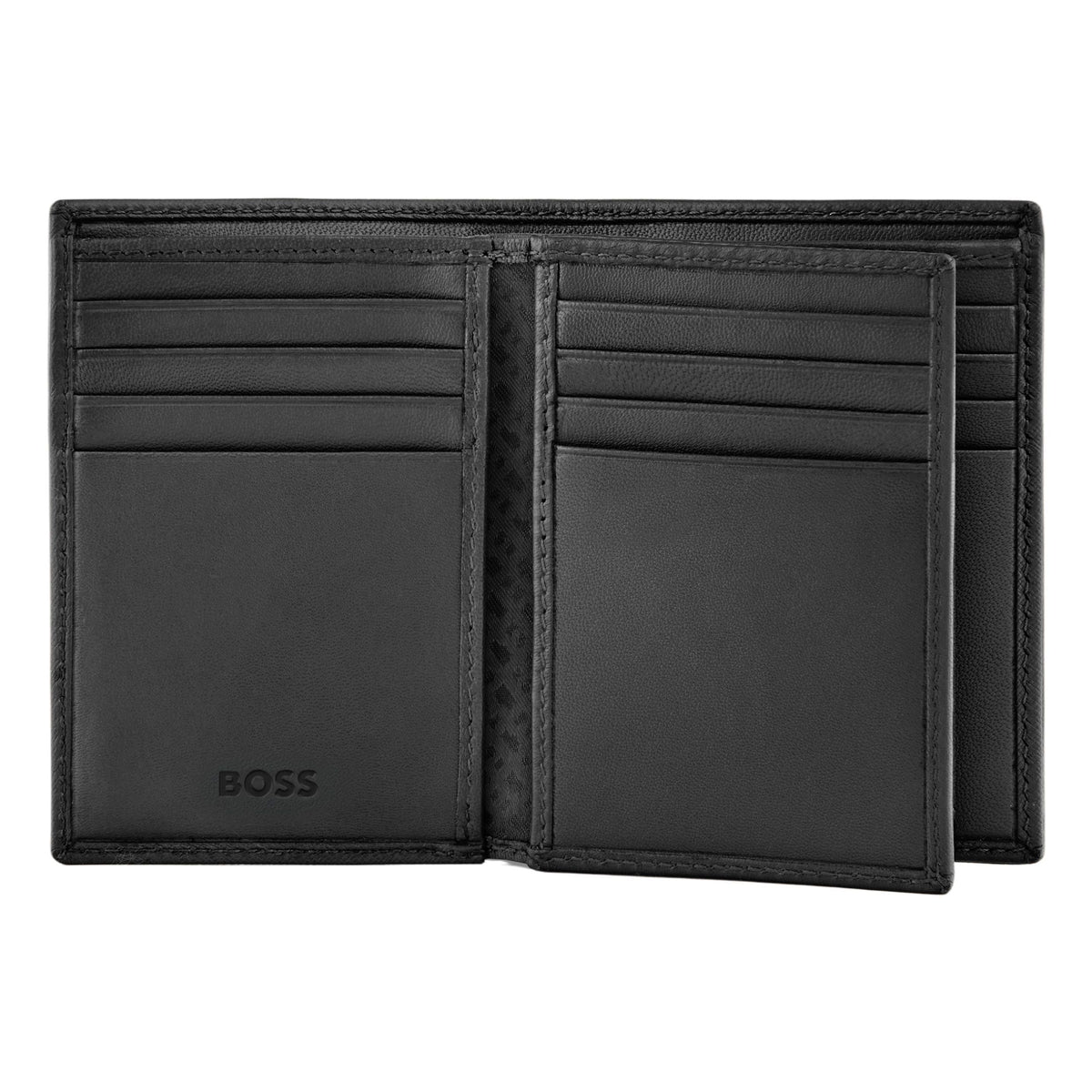 Card Holder With Flap Double B Saffiano Black