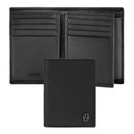 Card Holder With Flap And Money Pocket Double B Saffiano Black