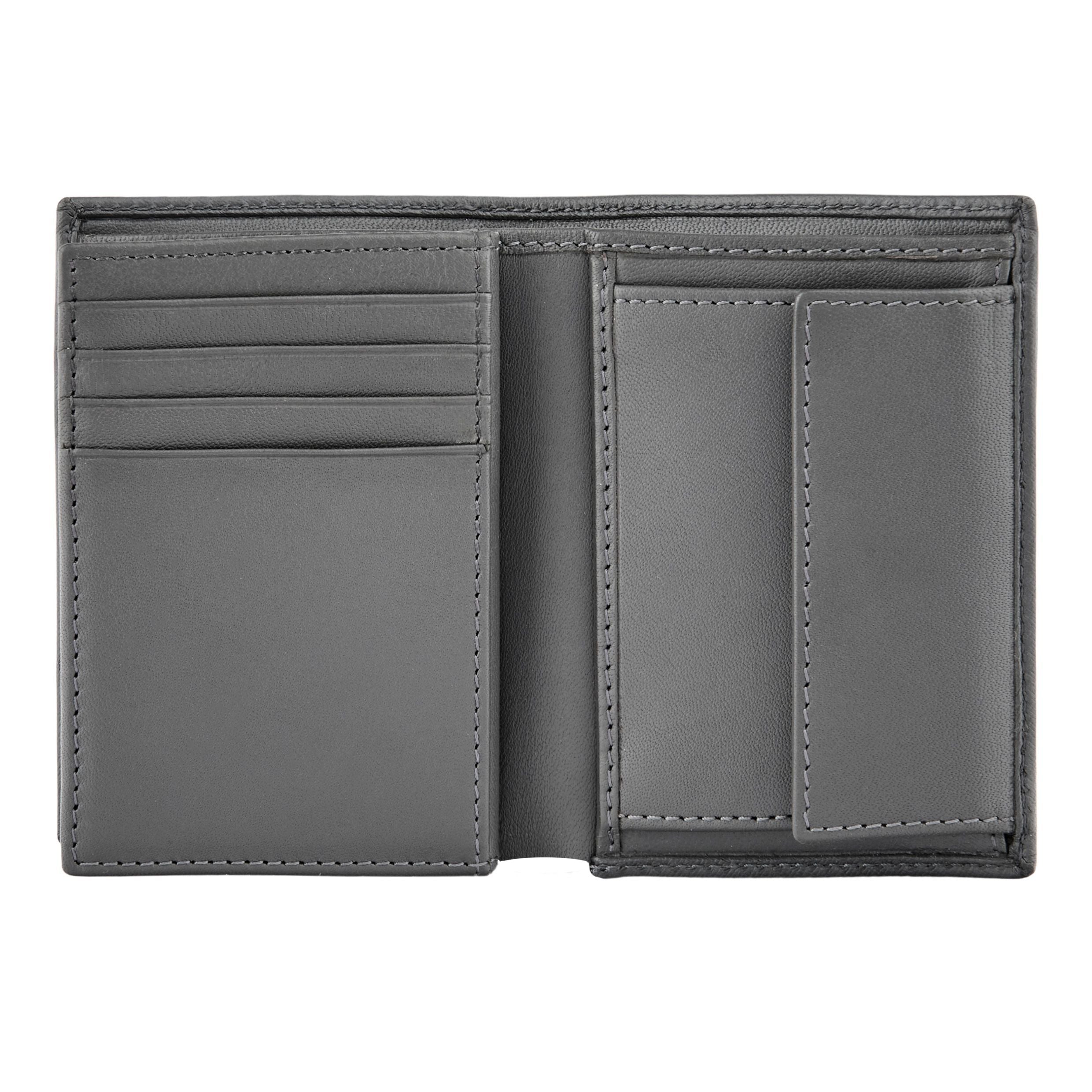 Card Holder With Flap And Money Pocket Double B Saffiano Black