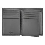 Card Holder With Flap And Money Pocket Double B Saffiano Black