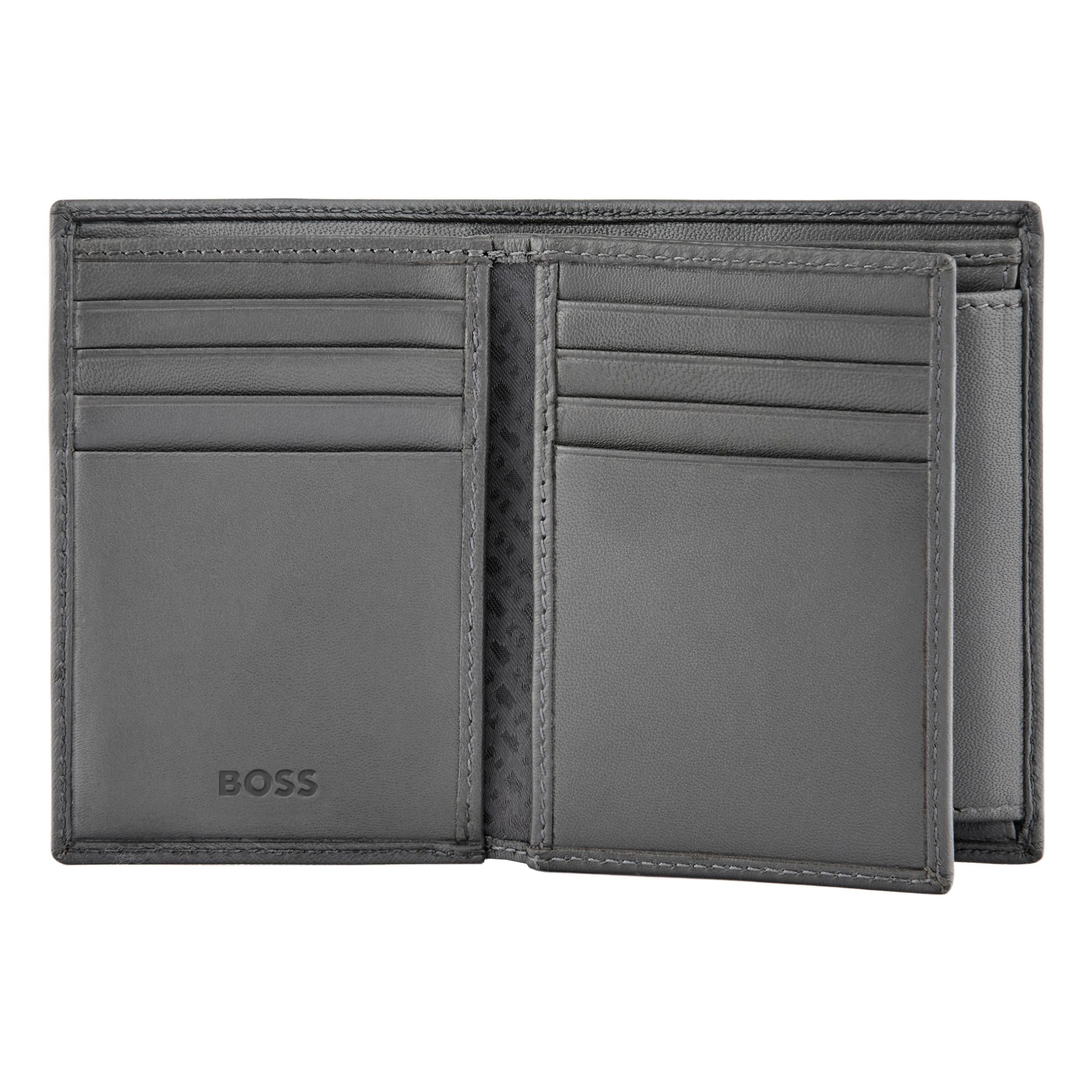 Card Holder With Flap And Money Pocket Double B Saffiano Black