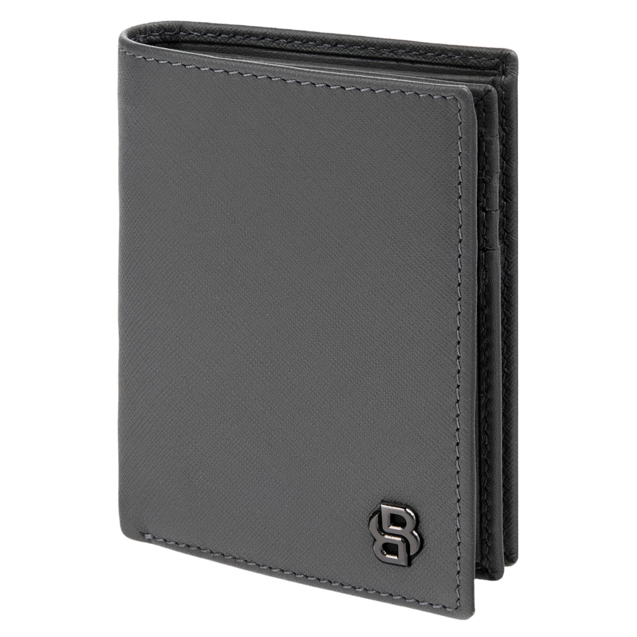 Card Holder With Flap And Money Pocket Double B Saffiano Black