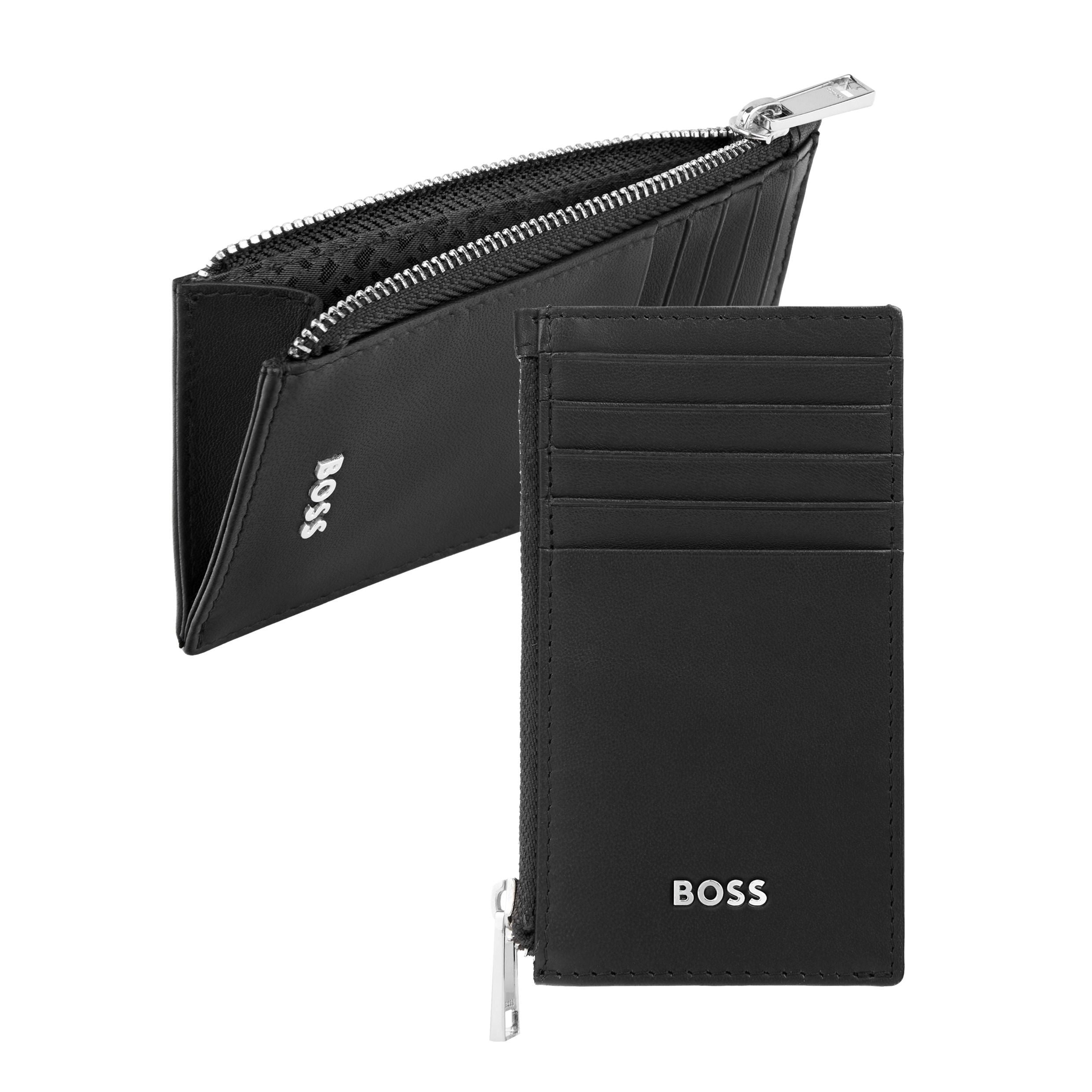 Card Holder Zip Classic Smooth Black